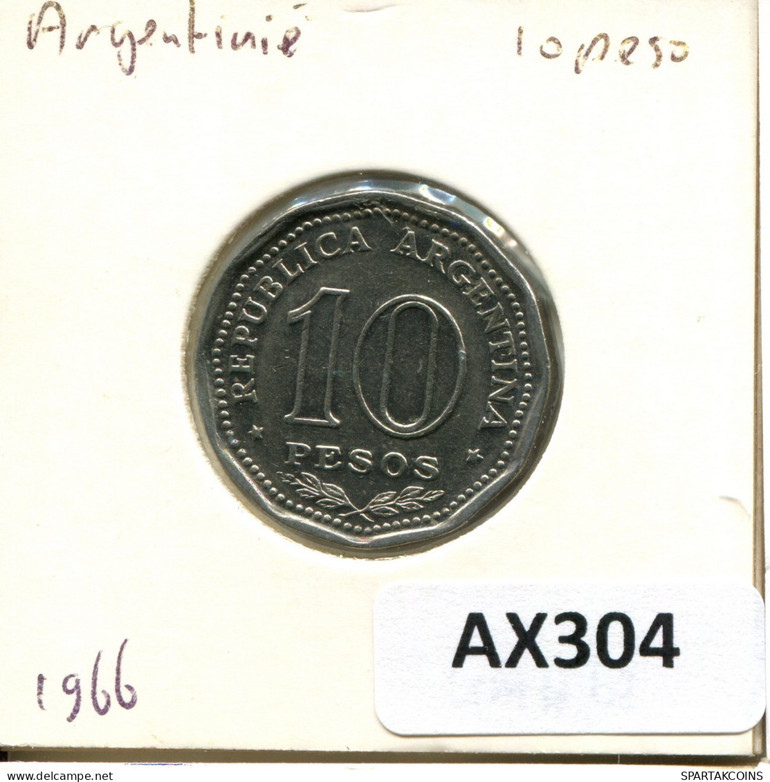 10 PESOS 1966 ARGENTINA Moneda #AX304.E.A - Argentine