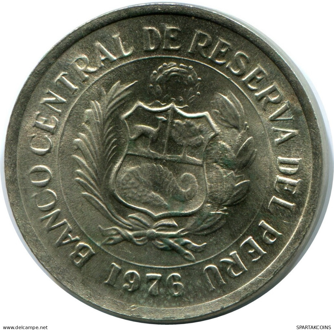 5 SOLES 1976 PÉROU PERU Pièce #AZ073.F.A - Pérou