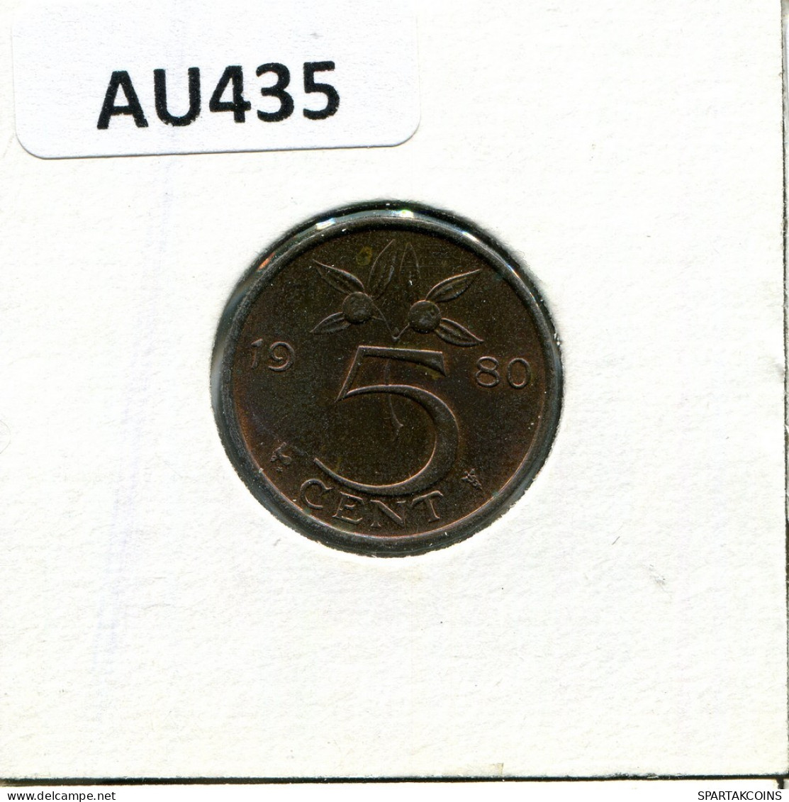 5 CENTS 1980 NIEDERLANDE NETHERLANDS Münze #AU435.D.A - 1948-1980 : Juliana