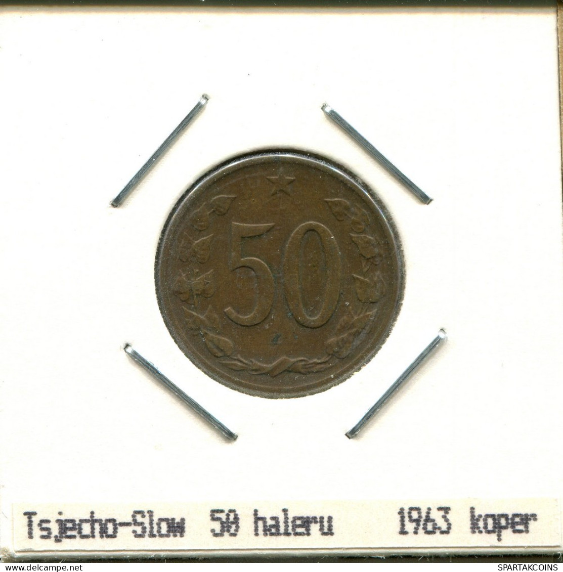 50 HALERU 1963 TSCHECHOSLOWAKEI CZECHOSLOWAKEI SLOVAKIA Münze #AS522.D.A - Cecoslovacchia