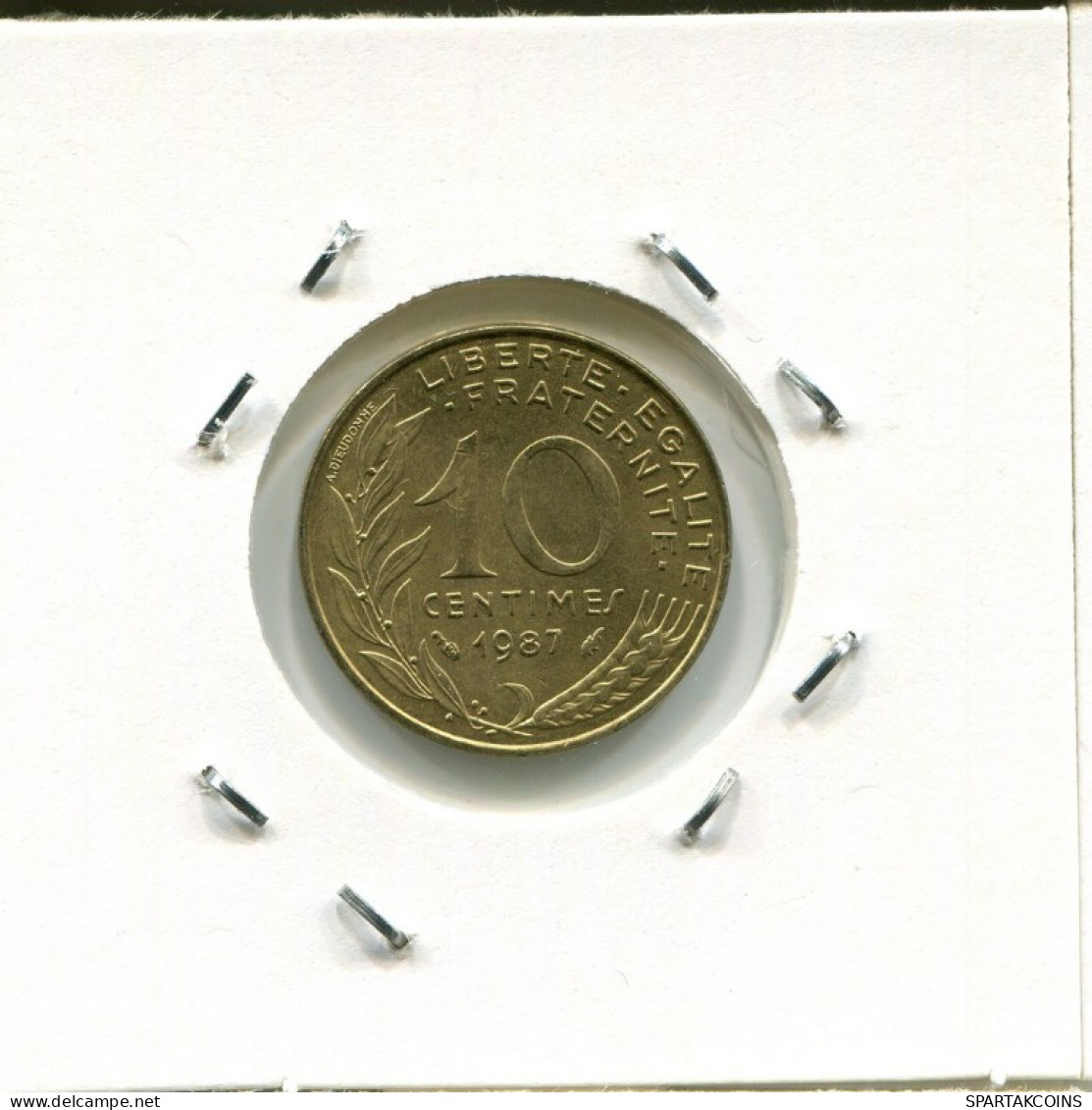 10 CENTIMES 1987 FRANCIA FRANCE Moneda #AN858.E.A - 10 Centimes