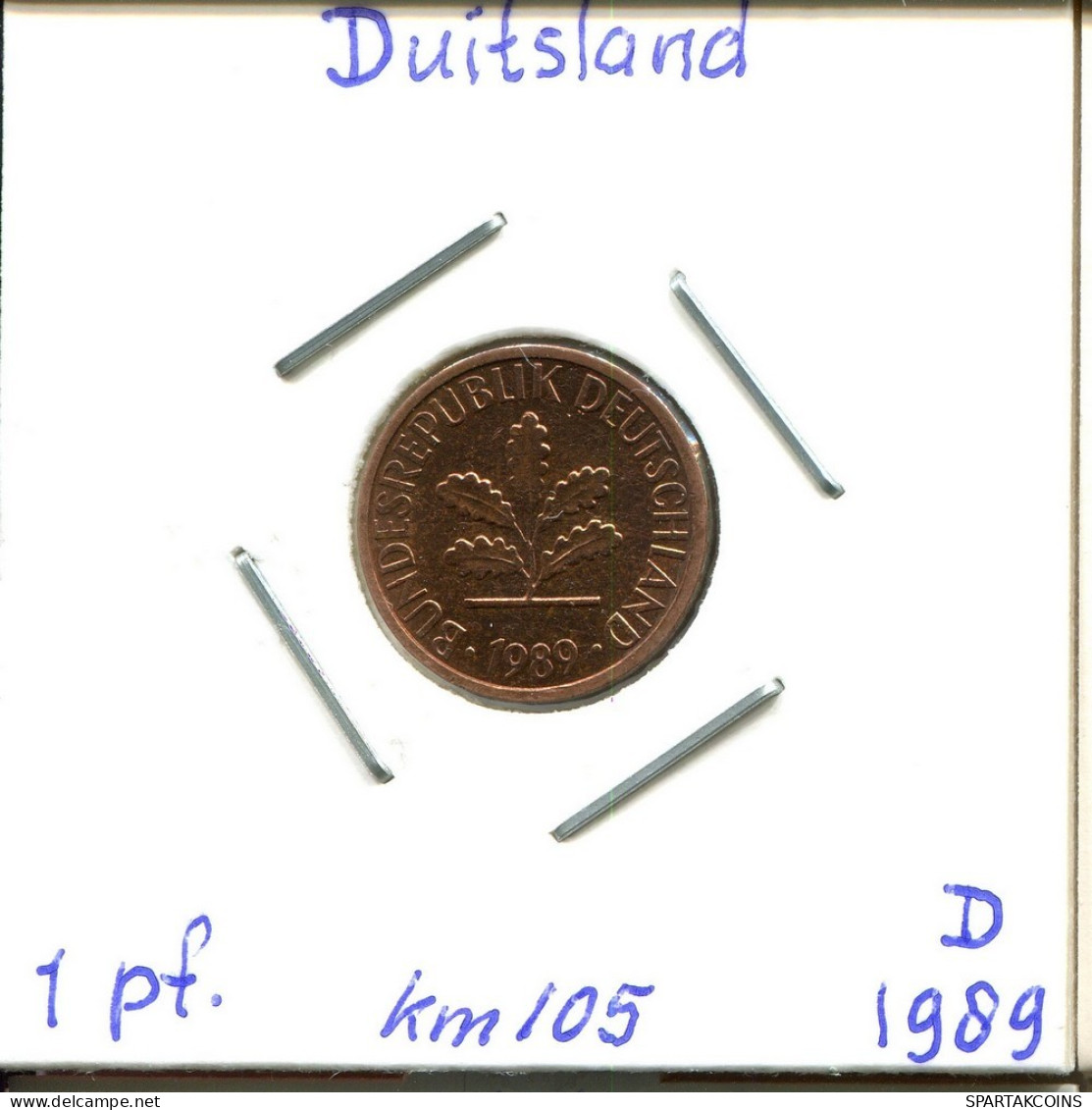 1 PFENNIG 1989 D BRD DEUTSCHLAND Münze GERMANY #DC099.D.A - 1 Pfennig