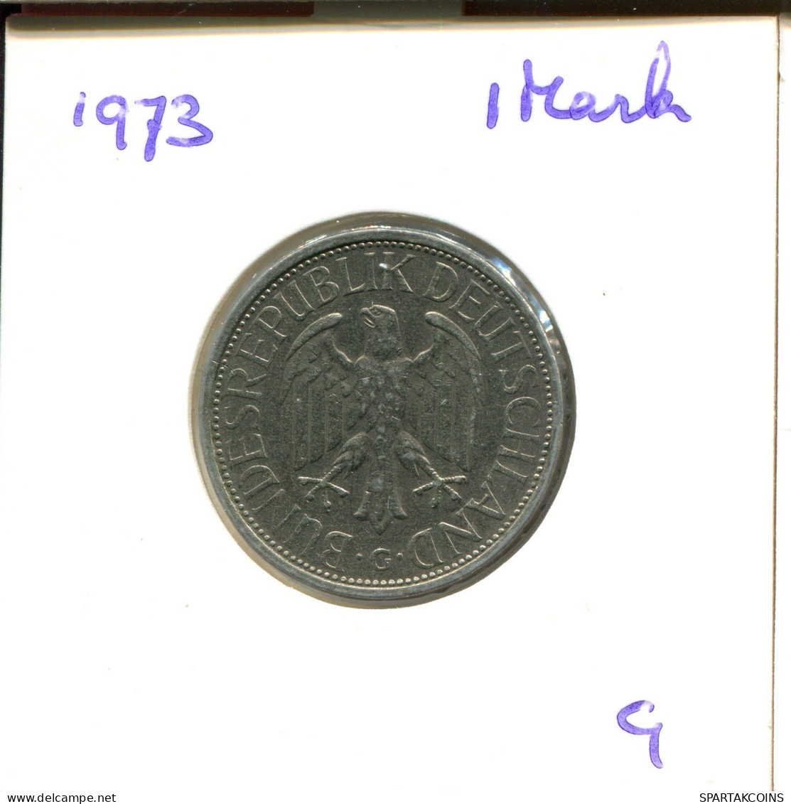 1 DM 1973 G WEST & UNIFIED GERMANY Coin #DA845.U.A - 1 Mark
