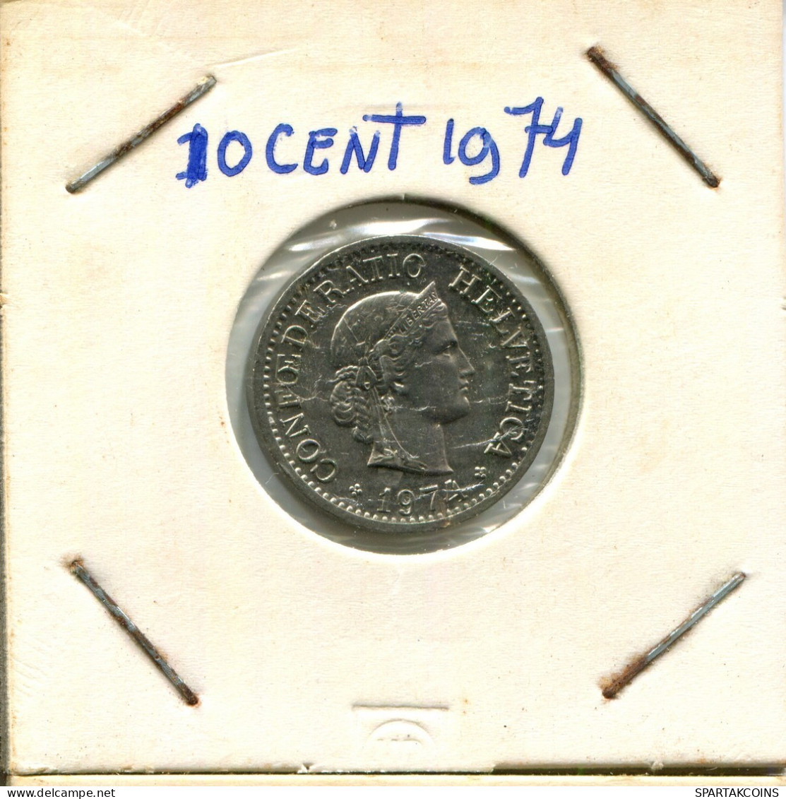 10 RAPPEN 1974 SUIZA SWITZERLAND Moneda #AX968.3.E.A - Sonstige & Ohne Zuordnung