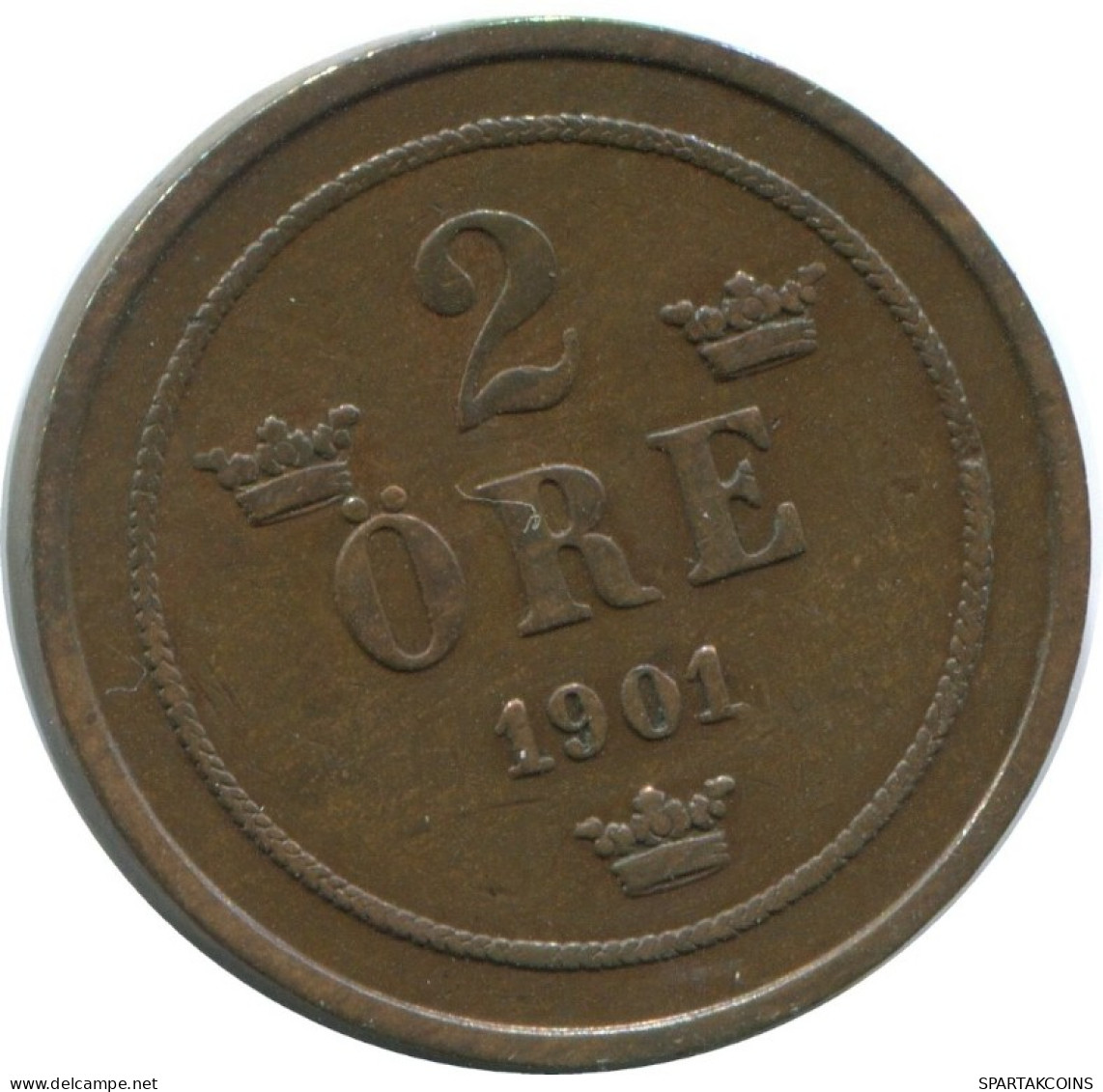 2 ORE 1901 SUECIA SWEDEN Moneda #AC993.2.E.A - Suède