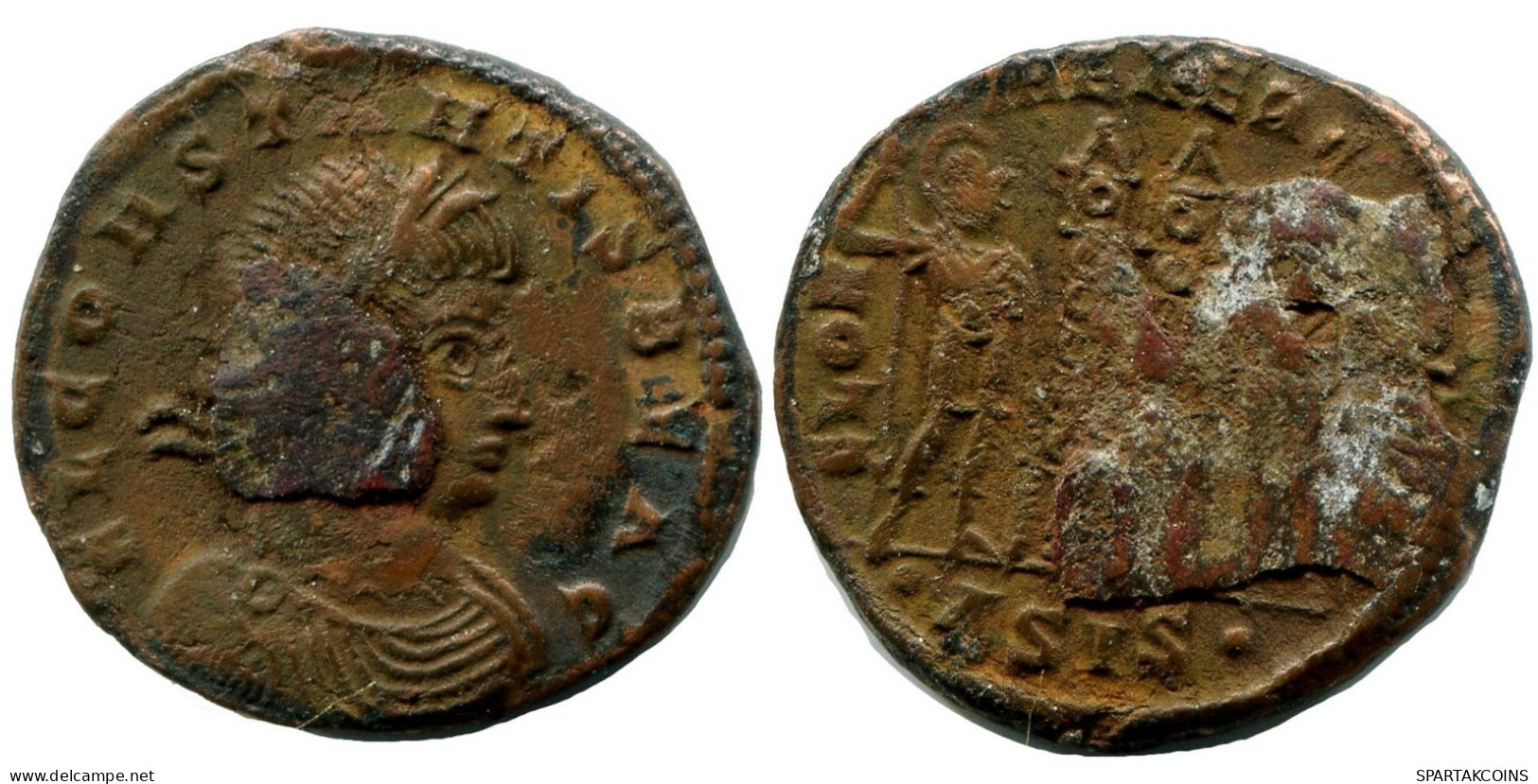 CONSTANS MINTED IN SISCIA FOUND IN IHNASYAH HOARD EGYPT #ANC11568.14.U.A - The Christian Empire (307 AD To 363 AD)