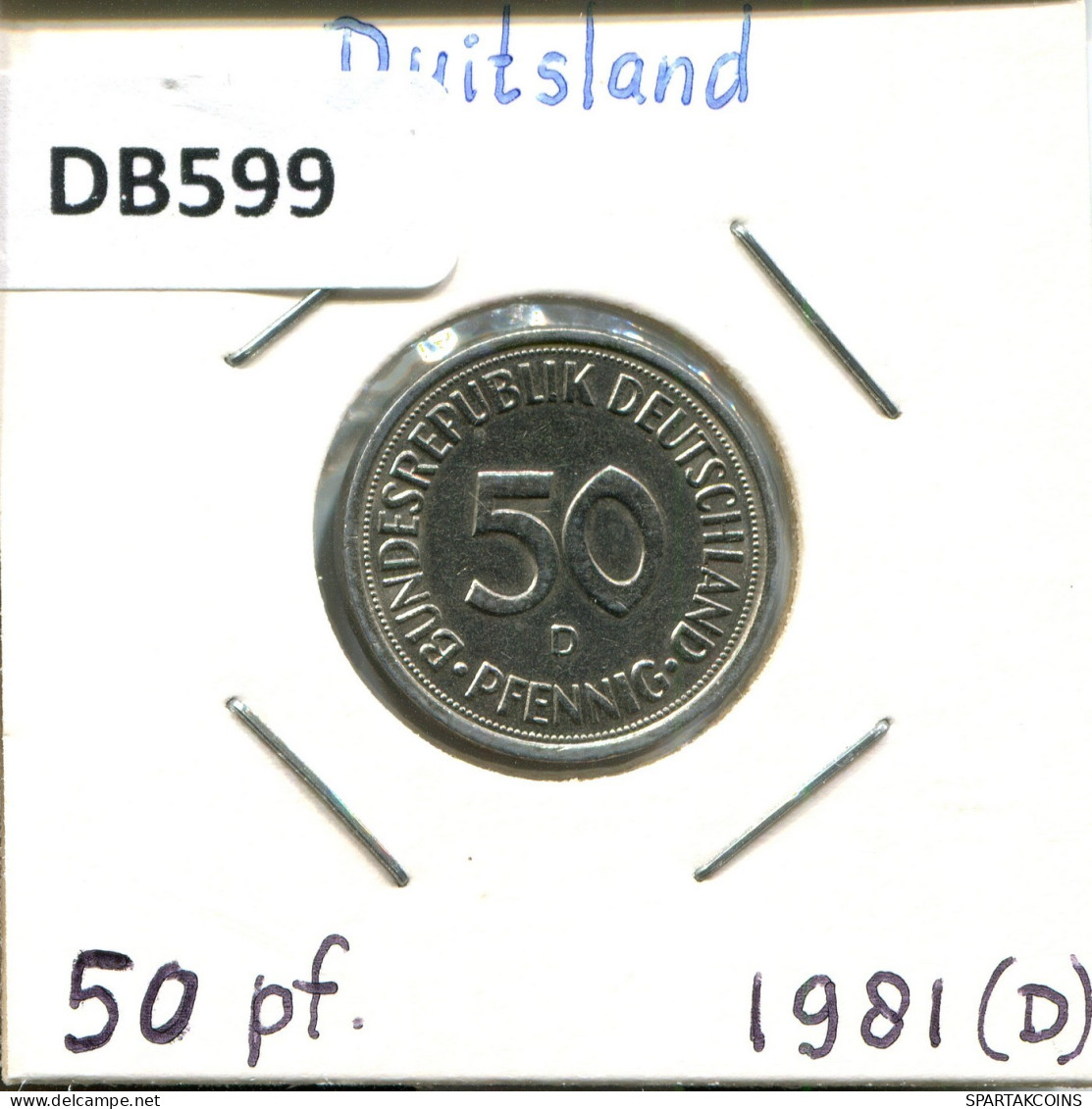 50 PFENNIG 1981 D WEST & UNIFIED GERMANY Coin #DB599.U.A - 50 Pfennig