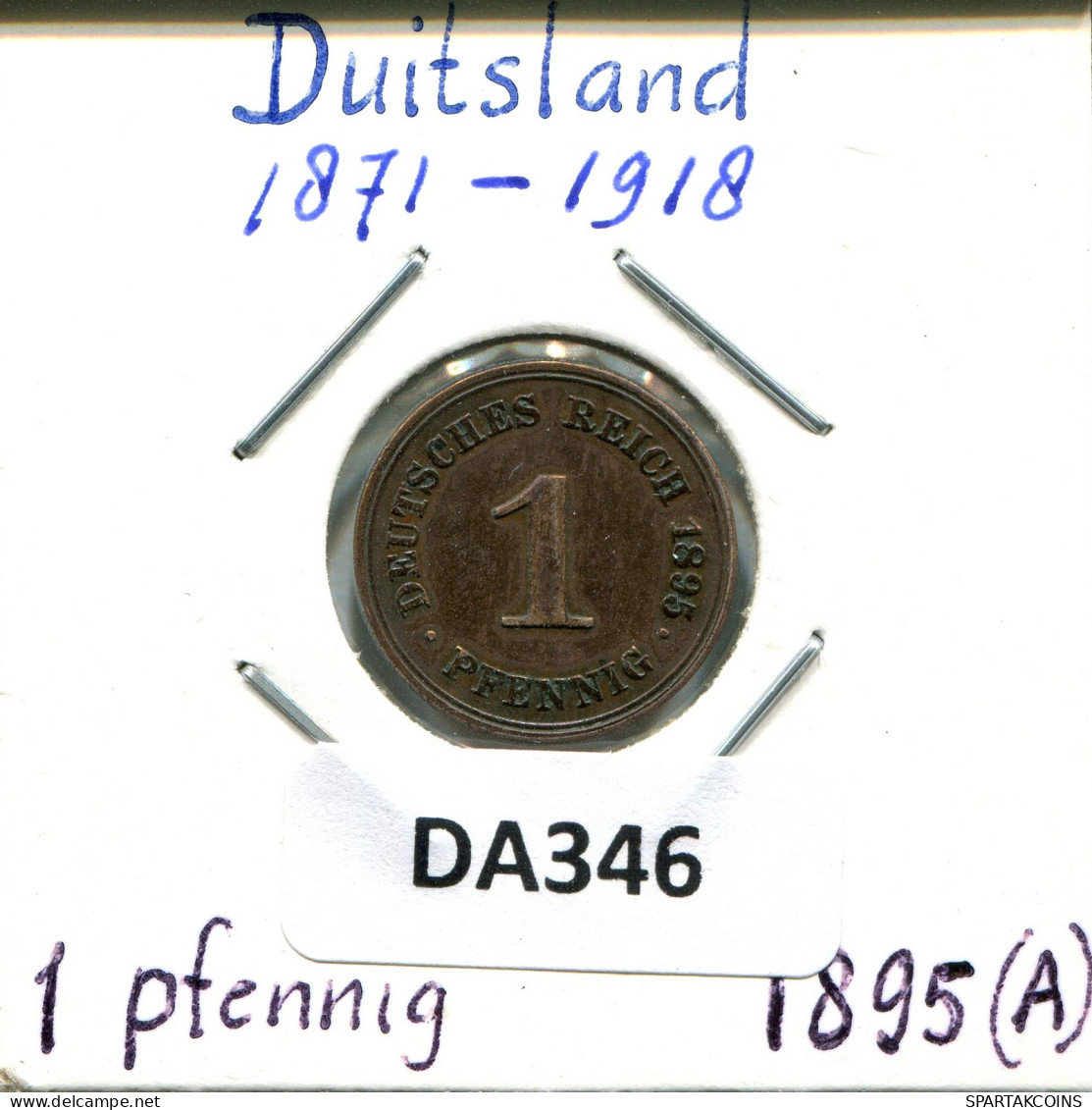 1 PFENNIG 1895 A ALEMANIA Moneda GERMANY #DA346.2.E.A - 1 Pfennig