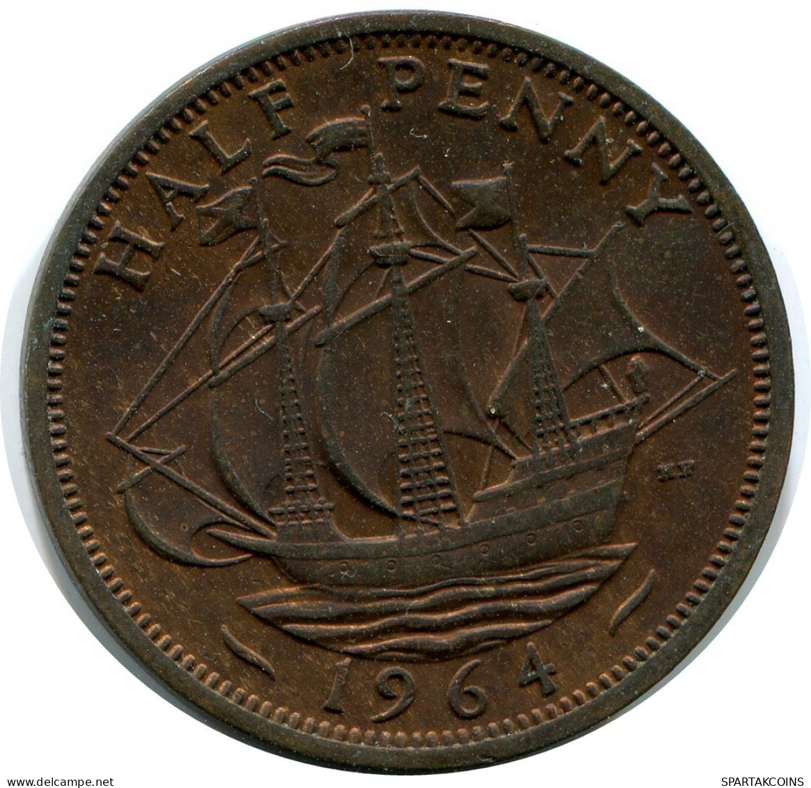 HALF PENNY 1964 UK GBAN BRETAÑA GREAT BRITAIN Moneda #AZ693.E.A - C. 1/2 Penny