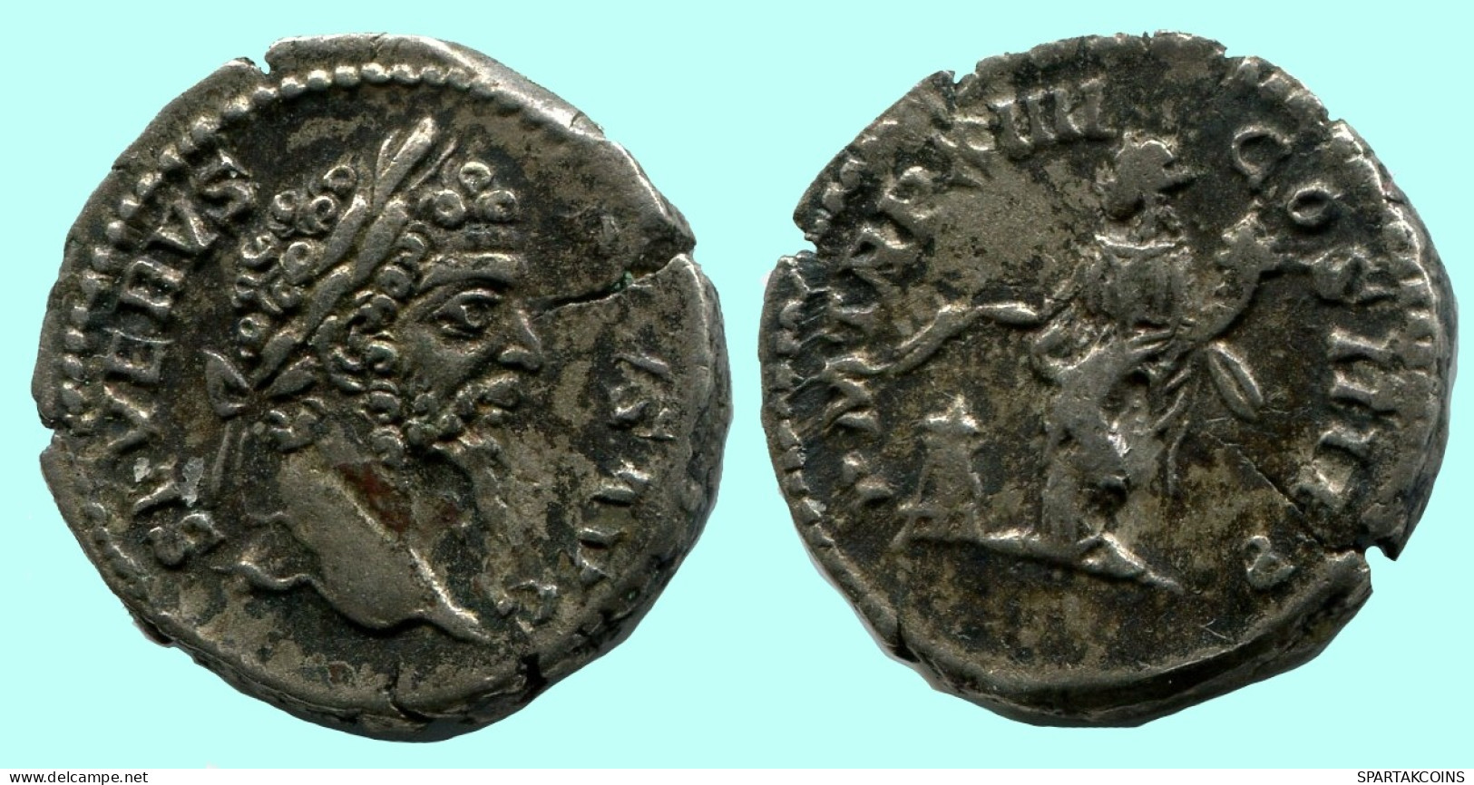 SEPTIMUS SEVERUS AR DENARIUS 193-211 AD ANNONA STANDING #ANC12299.78.D.A - The Severans (193 AD To 235 AD)