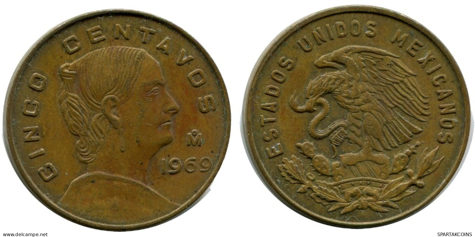 5 CENTAVOS 1969 MEXIKO MEXICO Münze #AH440.5.D.A - Mexico