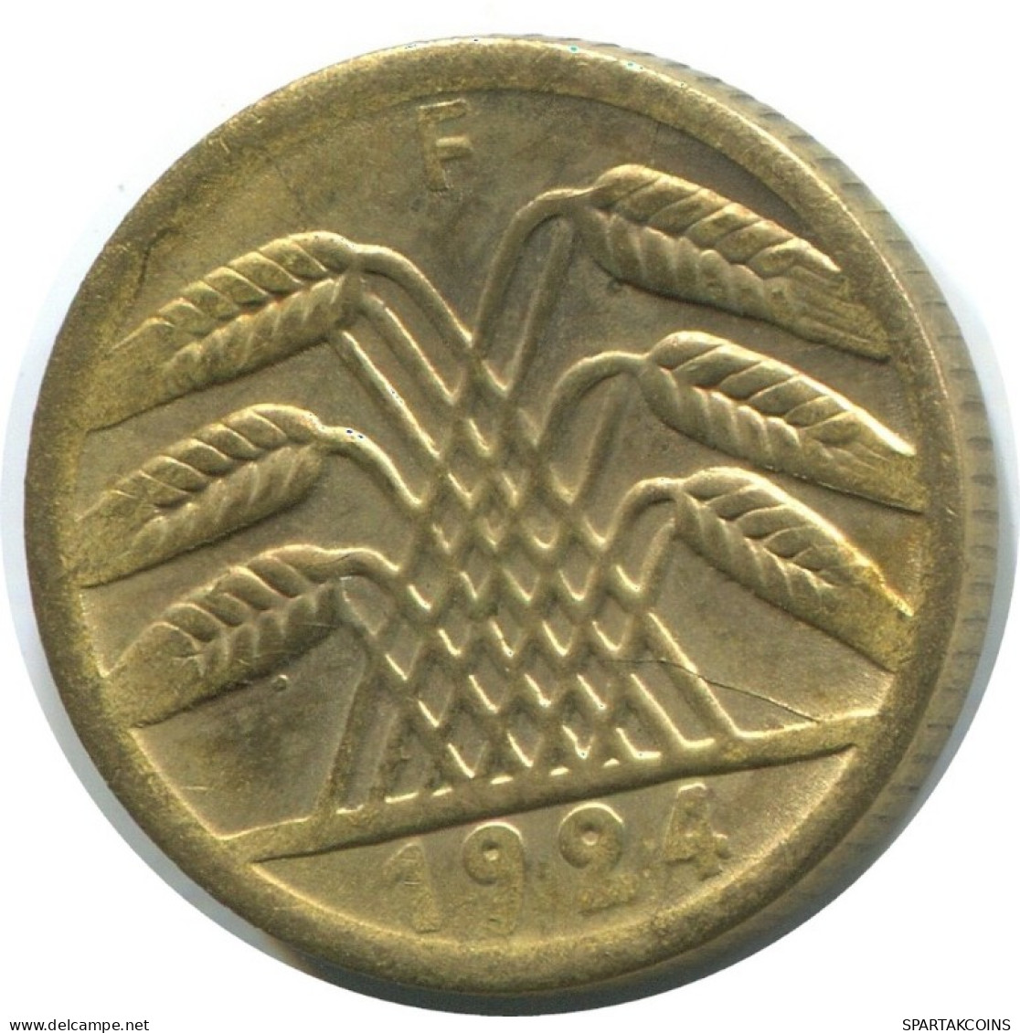5 REINTENPFENNIG 1924 F DEUTSCHLAND Münze GERMANY #AD814.9.D.A - 5 Rentenpfennig & 5 Reichspfennig