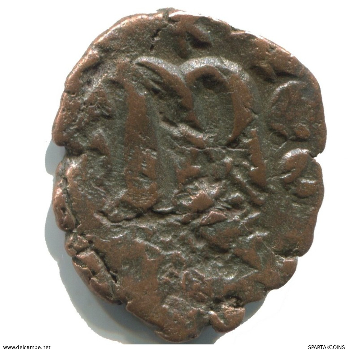 ARAB PSEUDO Authentique ORIGINAL Antique BYZANTIN Pièce 4.4g/24mm #AB357.9.F.A - Byzantine