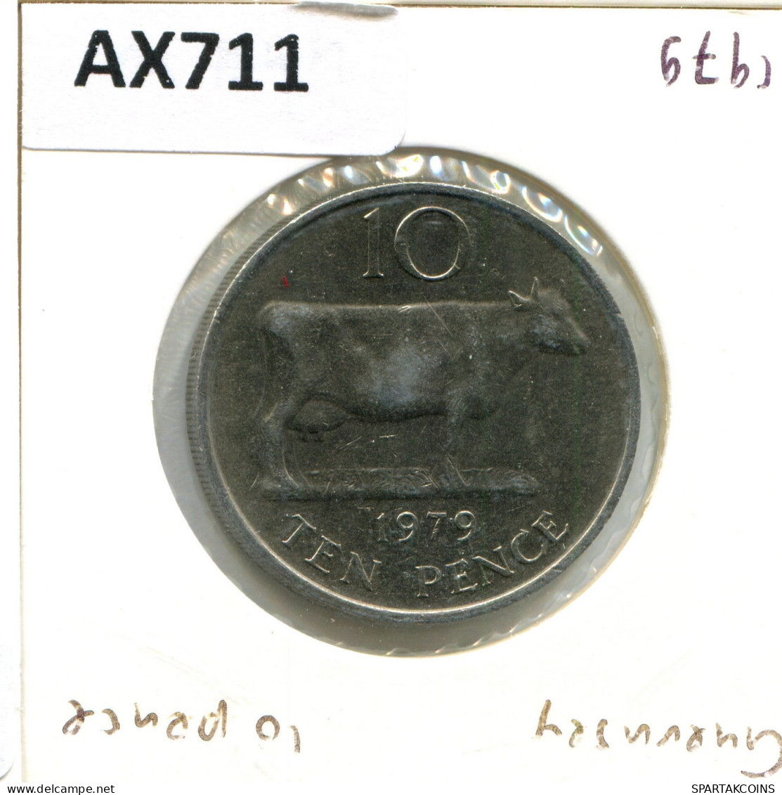 10 PENCE 1979 GUERNSEY Coin #AX711.U.A - Guernsey