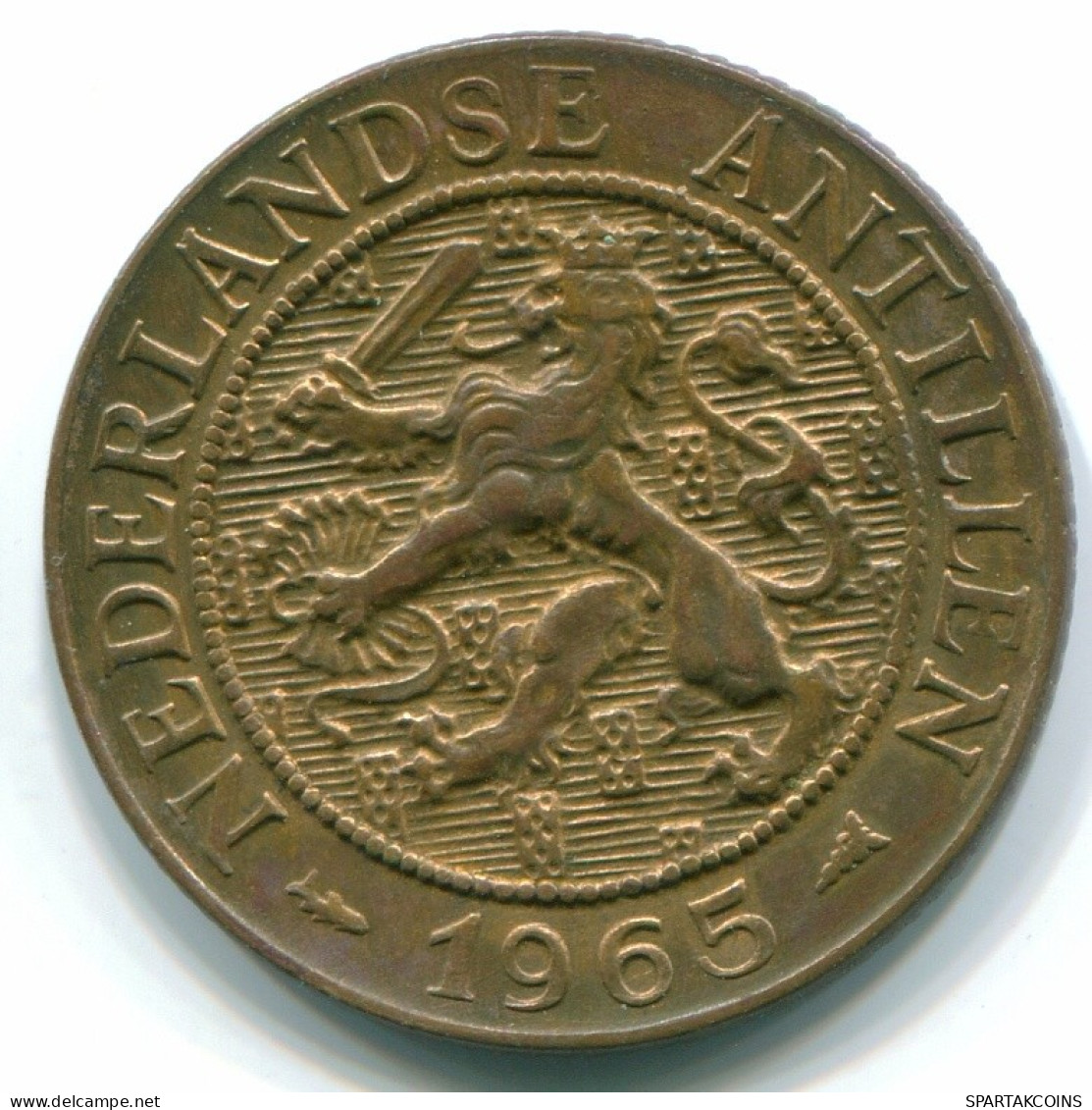 2 1/2 CENT 1965 CURACAO NÉERLANDAIS NETHERLANDS Bronze Colonial Pièce #S10228.F.A - Curaçao