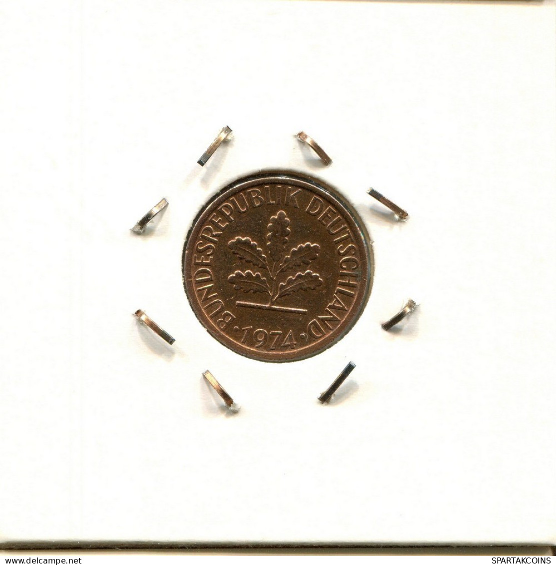 1 PFENNIG 1974 D BRD ALEMANIA Moneda GERMANY #DC039.E.A - 1 Pfennig