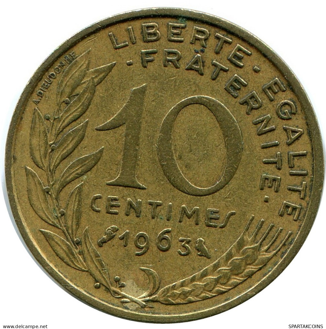 10 CENTIMES 1963 FRANCE Pièce #AZ432.F.A - 10 Centimes