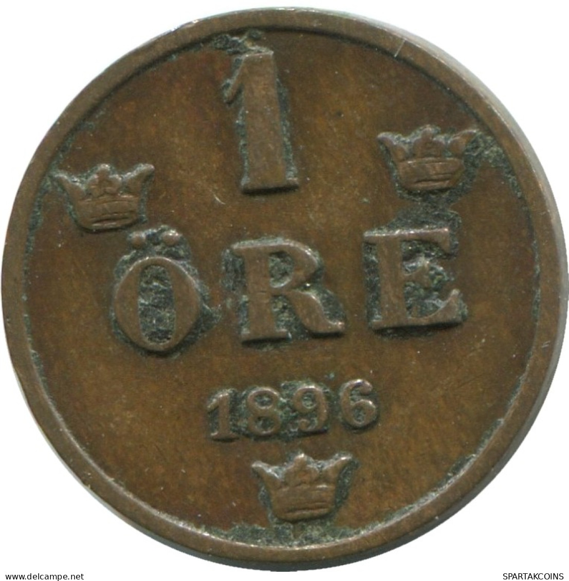 1 ORE 1896 SUÈDE SWEDEN Pièce #AD199.2.F.A - Schweden