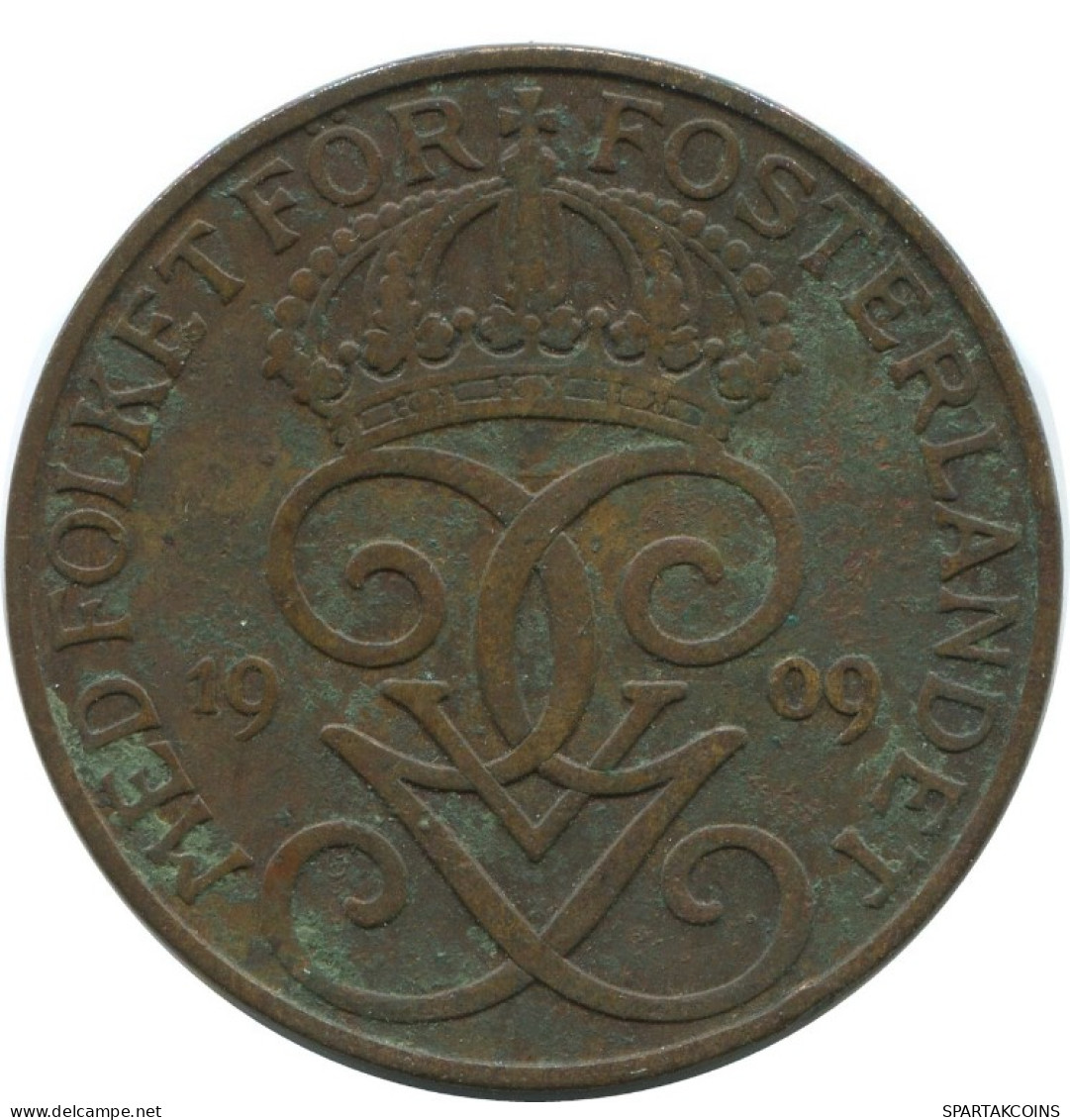 5 ORE 1909 SUECIA SWEDEN Moneda #AC444.2.E.A - Sweden