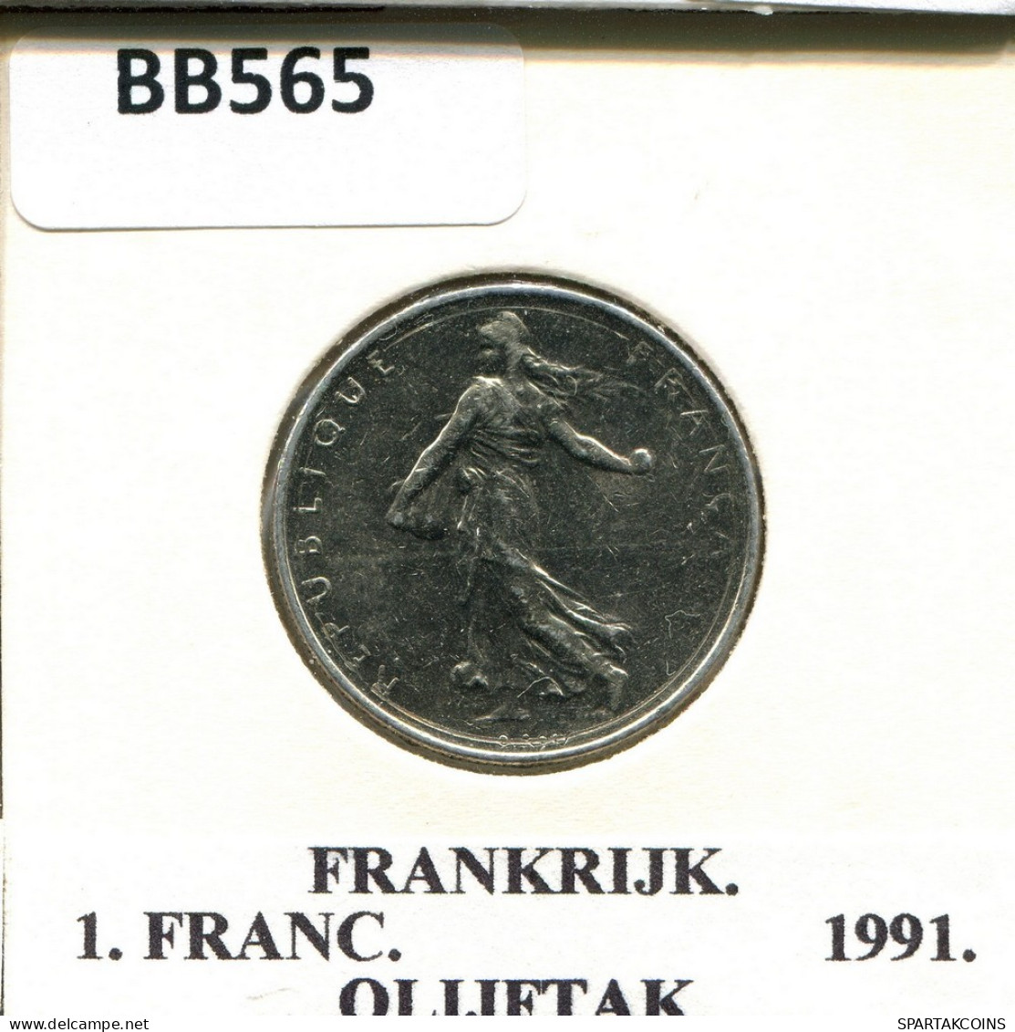 1 FRANC 1991 FRANKREICH FRANCE Französisch Münze #BB565.D.A - 1 Franc