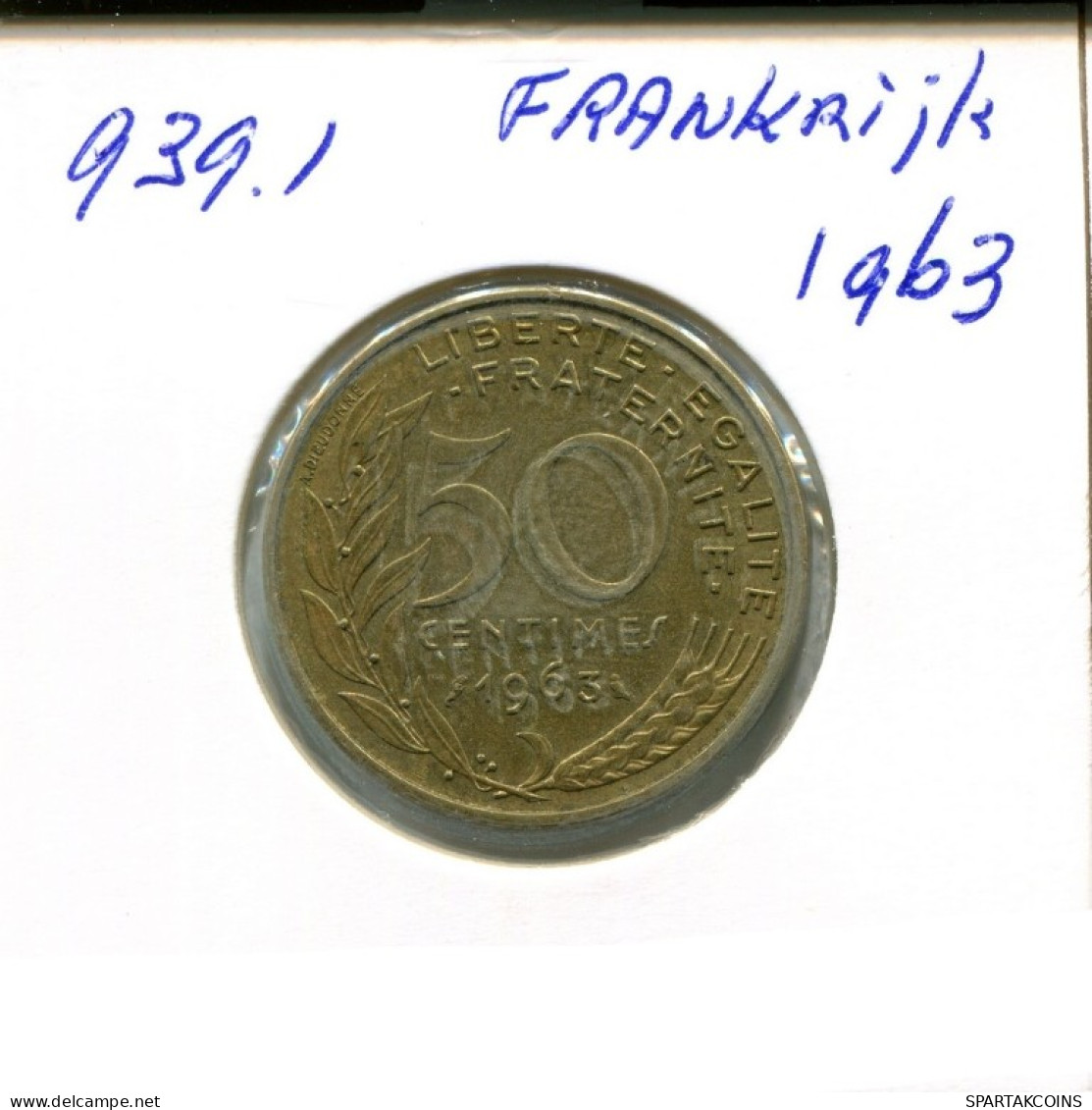 50 CENTIMES 1963 FRANCE Pièce Française #AN229.F.A - 50 Centimes