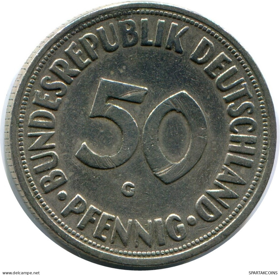 50 PFENNIG 1950 G BRD DEUTSCHLAND Münze GERMANY #AZ452.D.A - 50 Pfennig