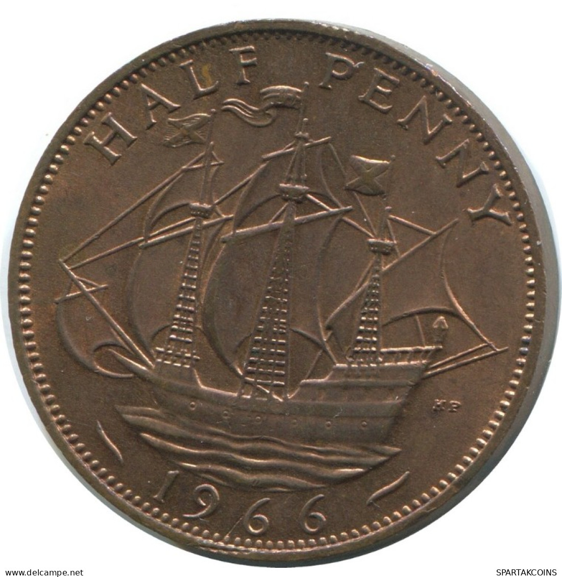 HALF PENNY 1966 UK GROßBRITANNIEN GREAT BRITAIN Münze #AG841.1.D.A - C. 1/2 Penny