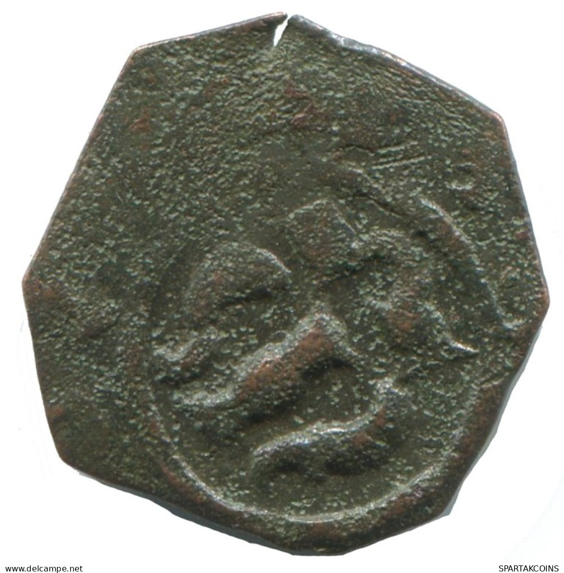 CRUSADER CROSS Authentic Original MEDIEVAL EUROPEAN Coin 0.7g/15mm #AC220.8.F.A - Sonstige – Europa