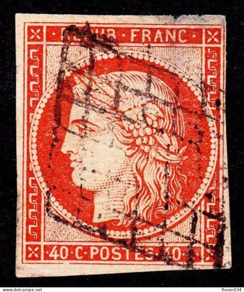 France N° 5 Obl. Grille -2ème Choix - Cote 500 Euros - 1849-1850 Cérès
