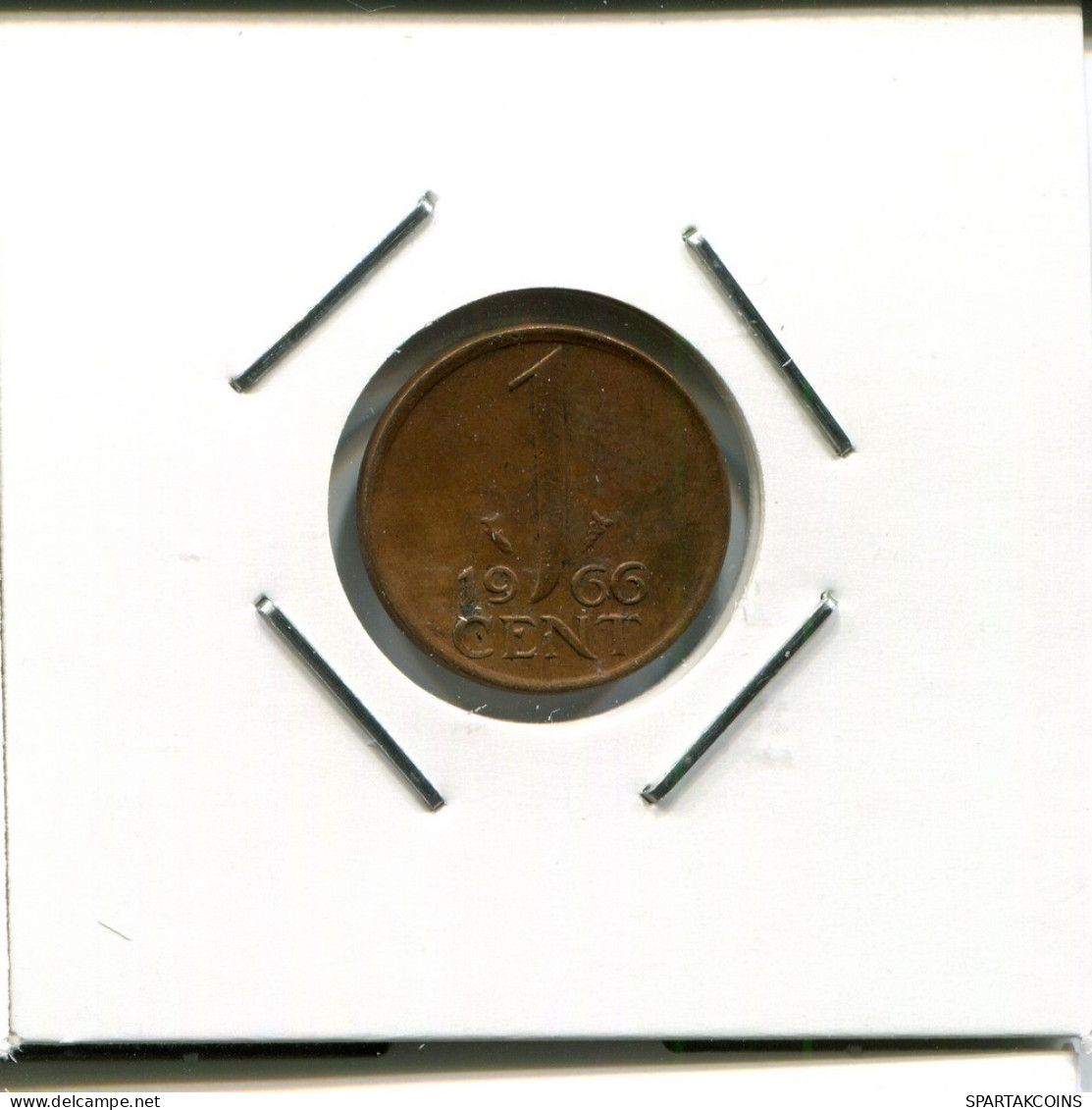 1 CENT 1966 NÉERLANDAIS NETHERLANDS Pièce #AR534.F.A - 1948-1980 : Juliana