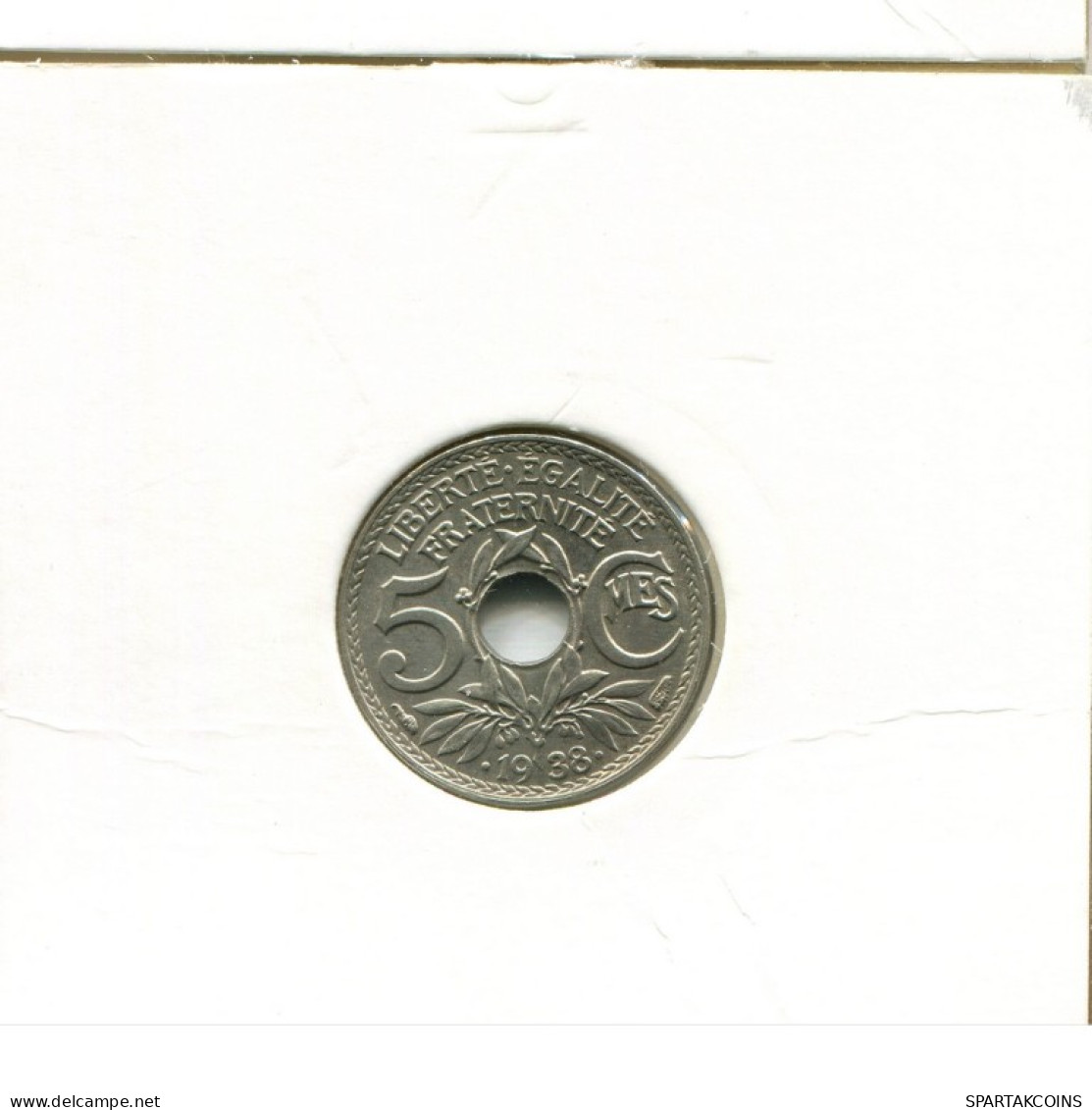 5 CENTIMES 1938 FRANKREICH FRANCE Französisch Münze #AK711.D.A - 5 Centimes