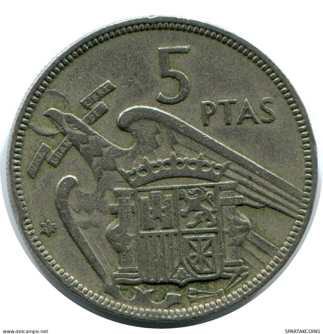 5 PESETAS 1957 SPANIEN SPAIN Francisco Franco Münze #AZ135.D.A - 5 Pesetas