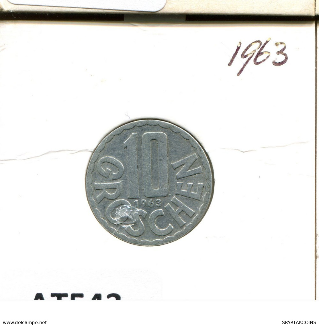10 GROSCHEN 1963 AUSTRIA Moneda #AT543.E.A - Austria
