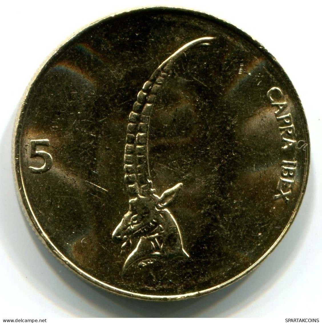 5 TOLAR 2000 ESLOVENIA SLOVENIA UNC Head Capricorn Moneda #W11108.E.A - Slowenien