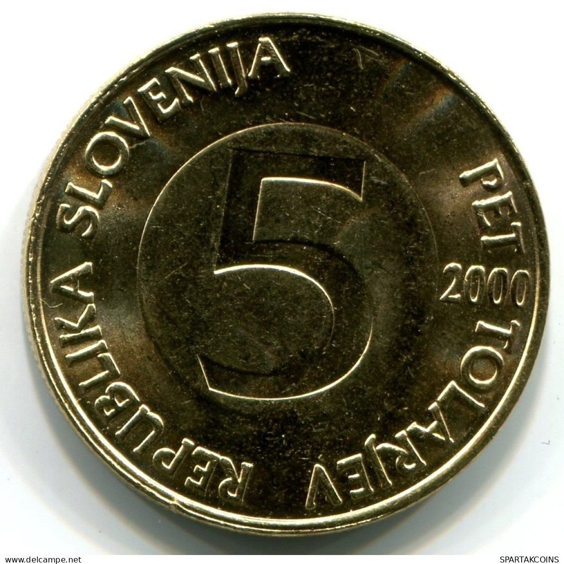 5 TOLAR 2000 ESLOVENIA SLOVENIA UNC Head Capricorn Moneda #W11108.E.A - Slovénie