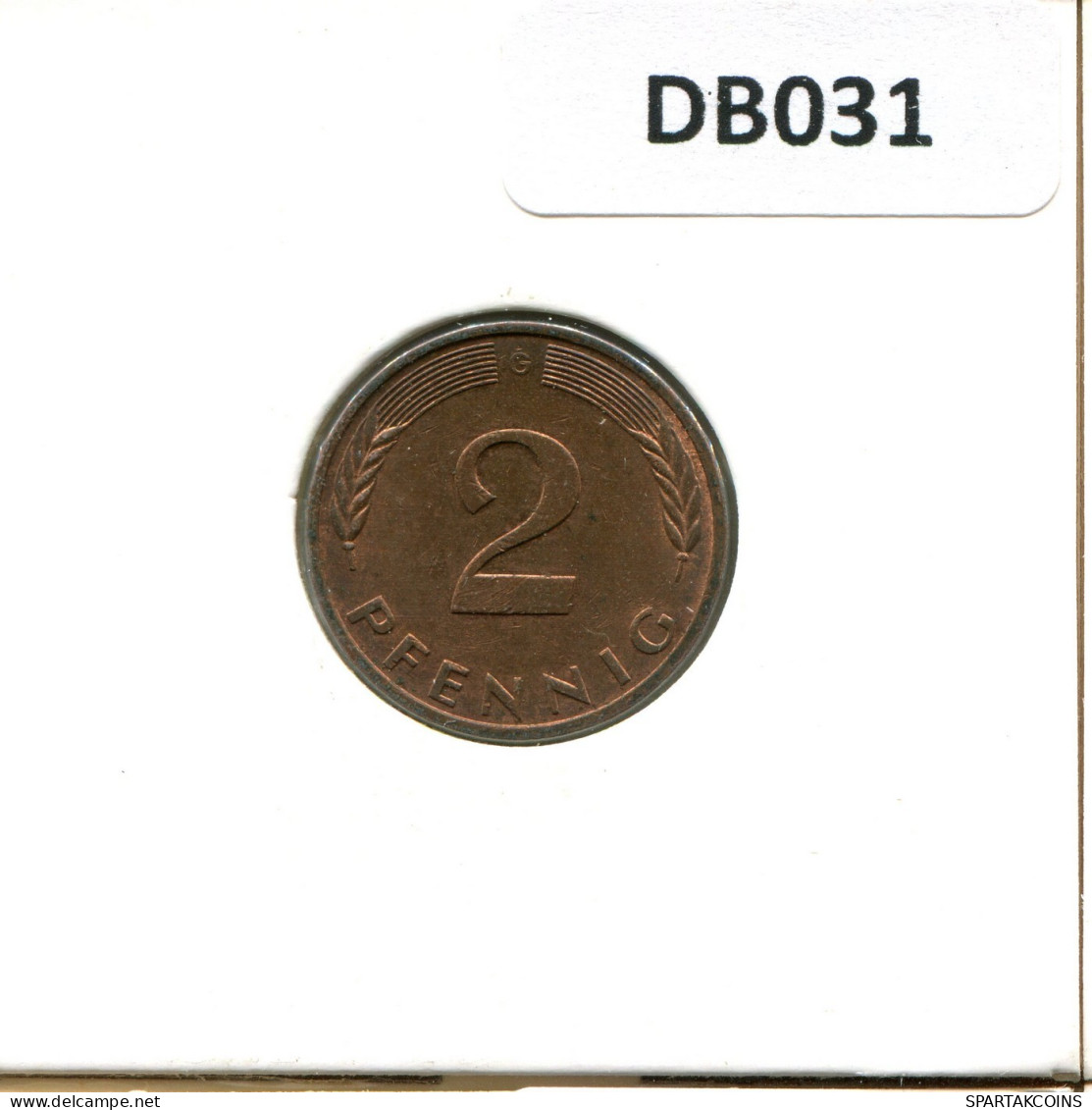 2 PFENNIG 1982 G BRD ALEMANIA Moneda GERMANY #DB031.E.A - 2 Pfennig