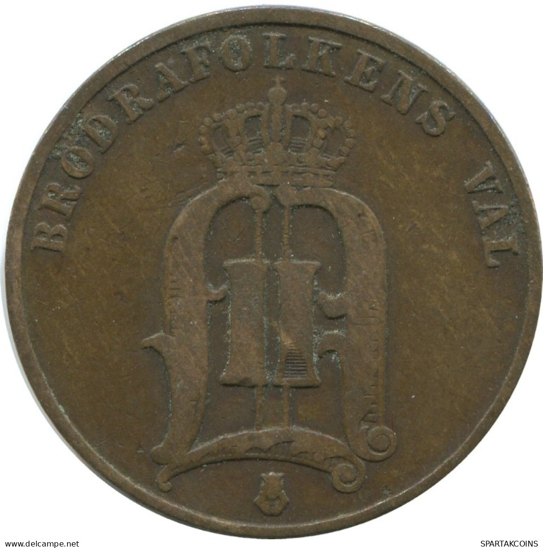2 ORE 1883 SWEDEN Coin #AD021.2.U.A - Suède