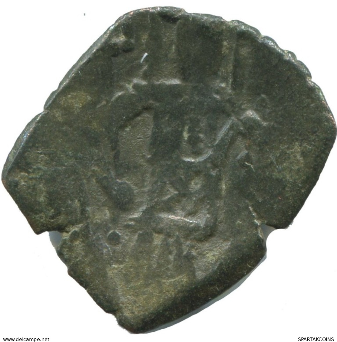 Auténtico Original Antiguo BYZANTINE IMPERIO Trachy Moneda 1.6g/20mm #AG703.4.E.A - Byzantine