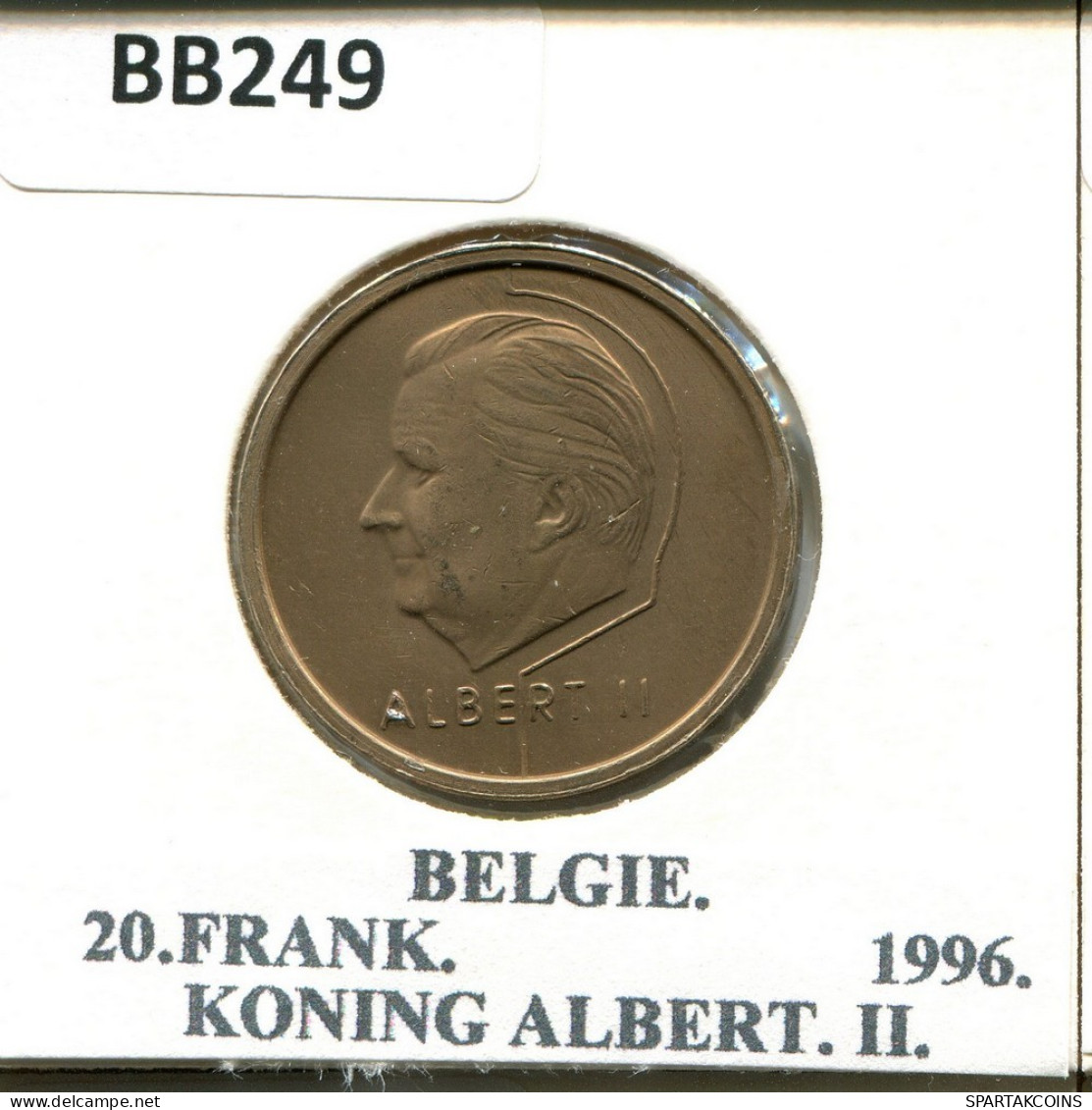 20 FRANCS 1996 DUTCH Text BÉLGICA BELGIUM Moneda #BB249.E.A - 20 Frank
