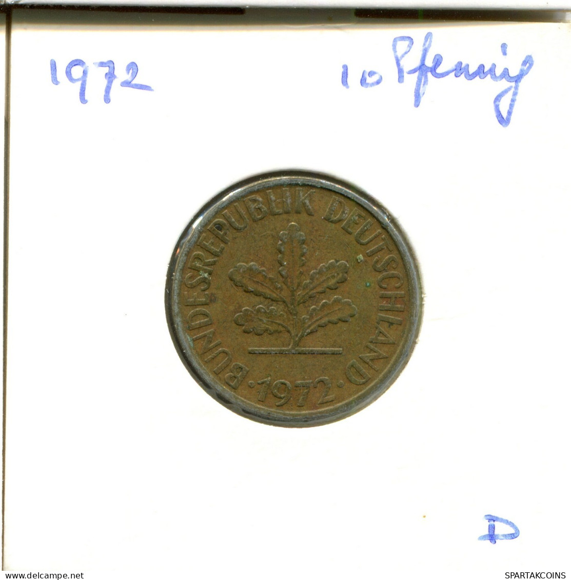 10 PFENNIG 1972 D WEST & UNIFIED GERMANY Coin #DA909.U.A - 10 Pfennig