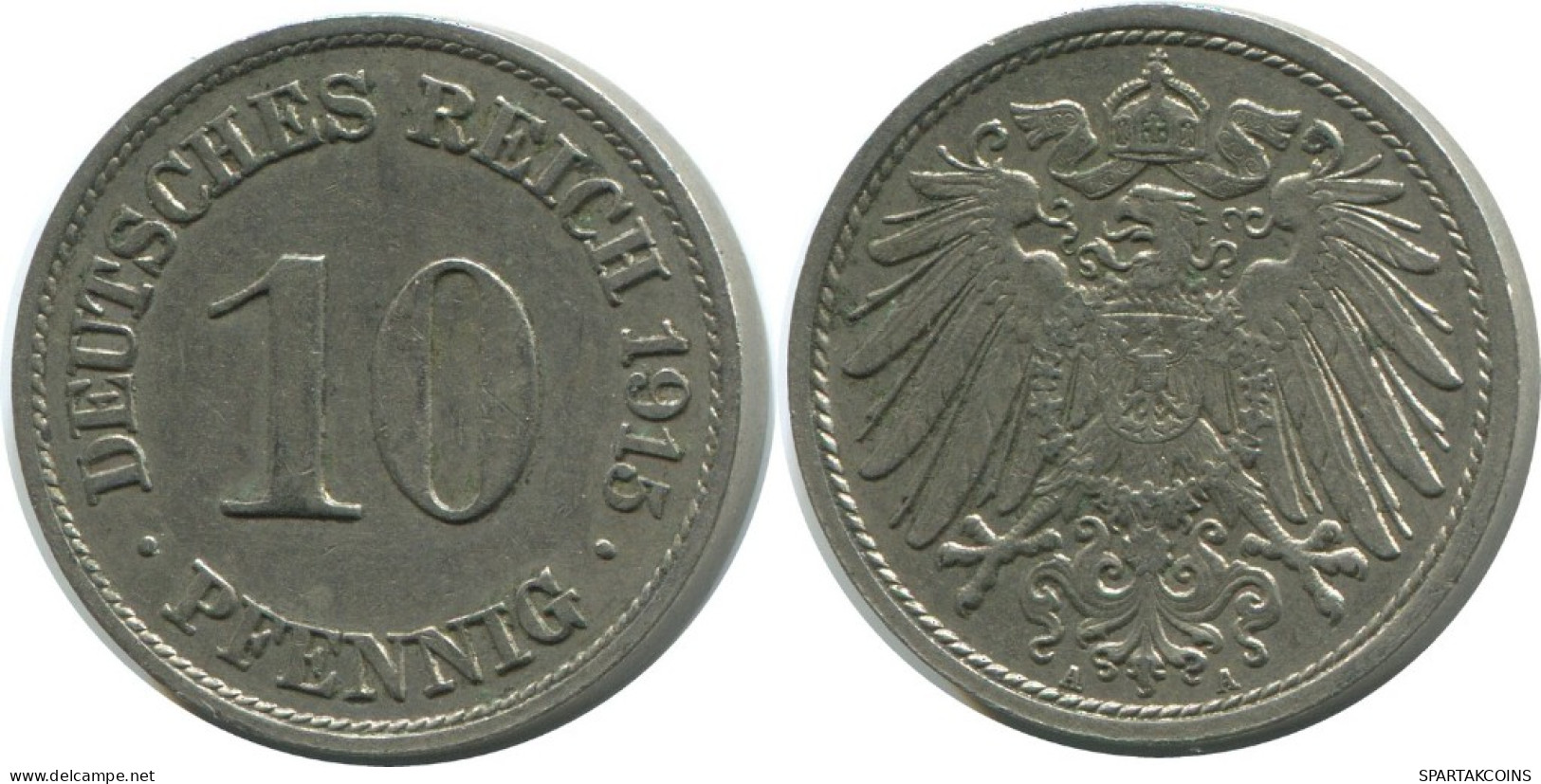 10 PFENNIG 1915 A GERMANY Coin #AE500.U.A - 10 Pfennig