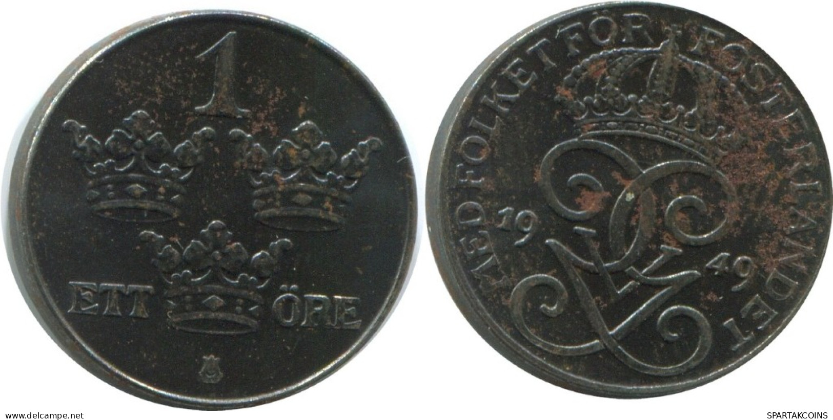 1 ORE 1949 SWEDEN Coin #AD303.2.U.A - Schweden