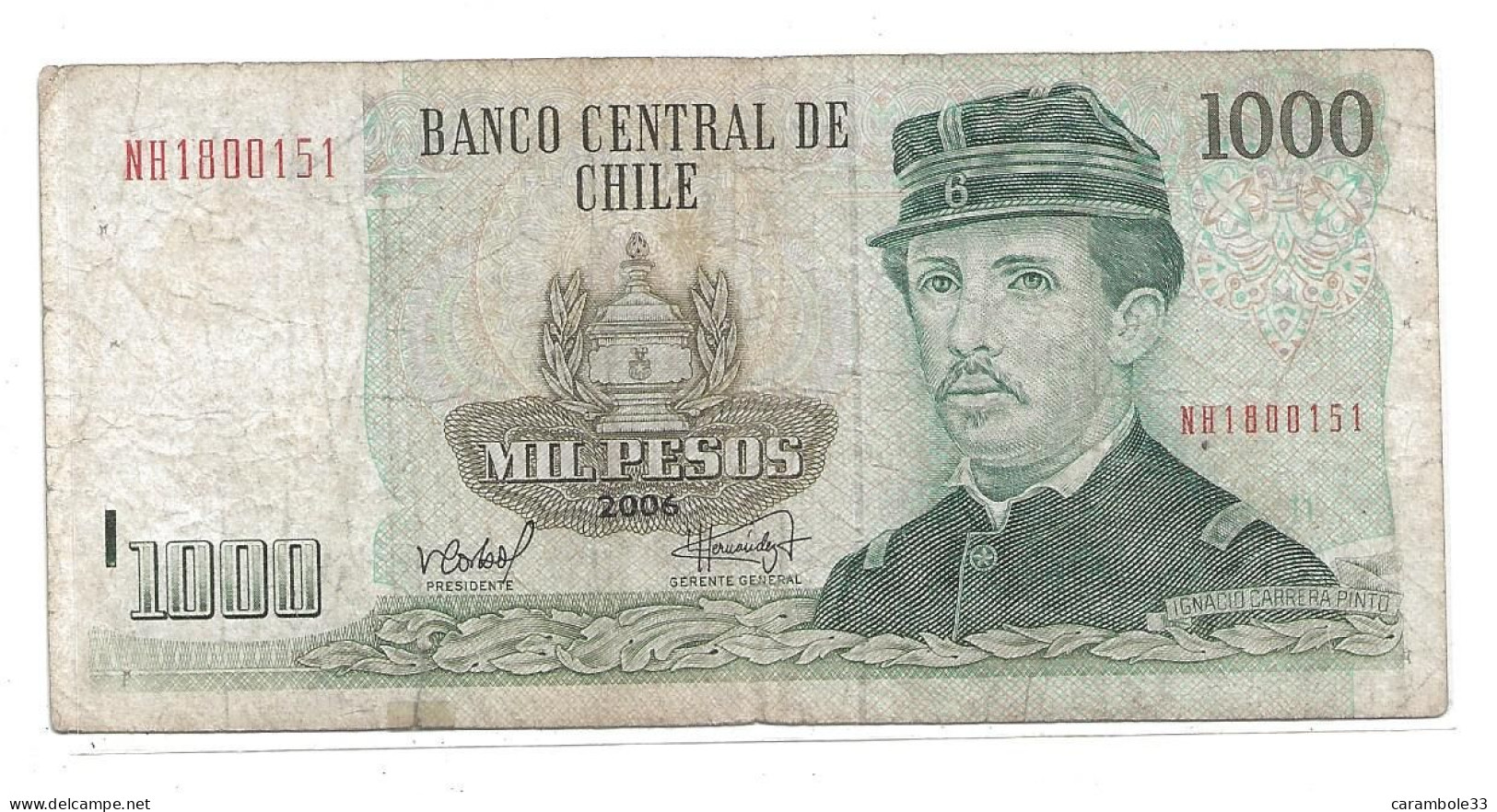 BILLET   BANCO CENTRAL DE CHILE   1000     à  Voir (1723) - Other - America