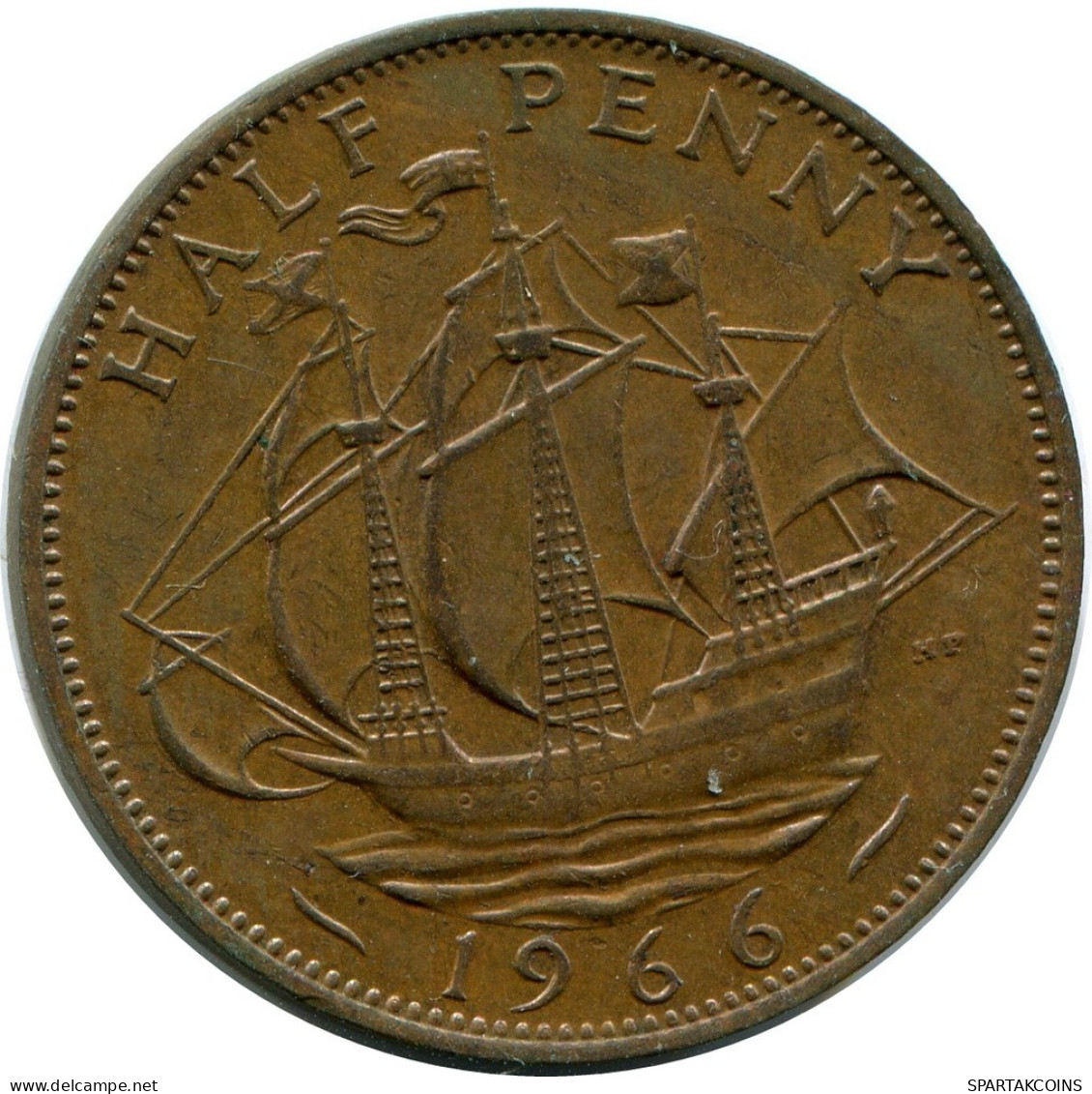 HALF PENNY 1966 UK GROßBRITANNIEN GREAT BRITAIN Münze #AZ729.D.A - C. 1/2 Penny