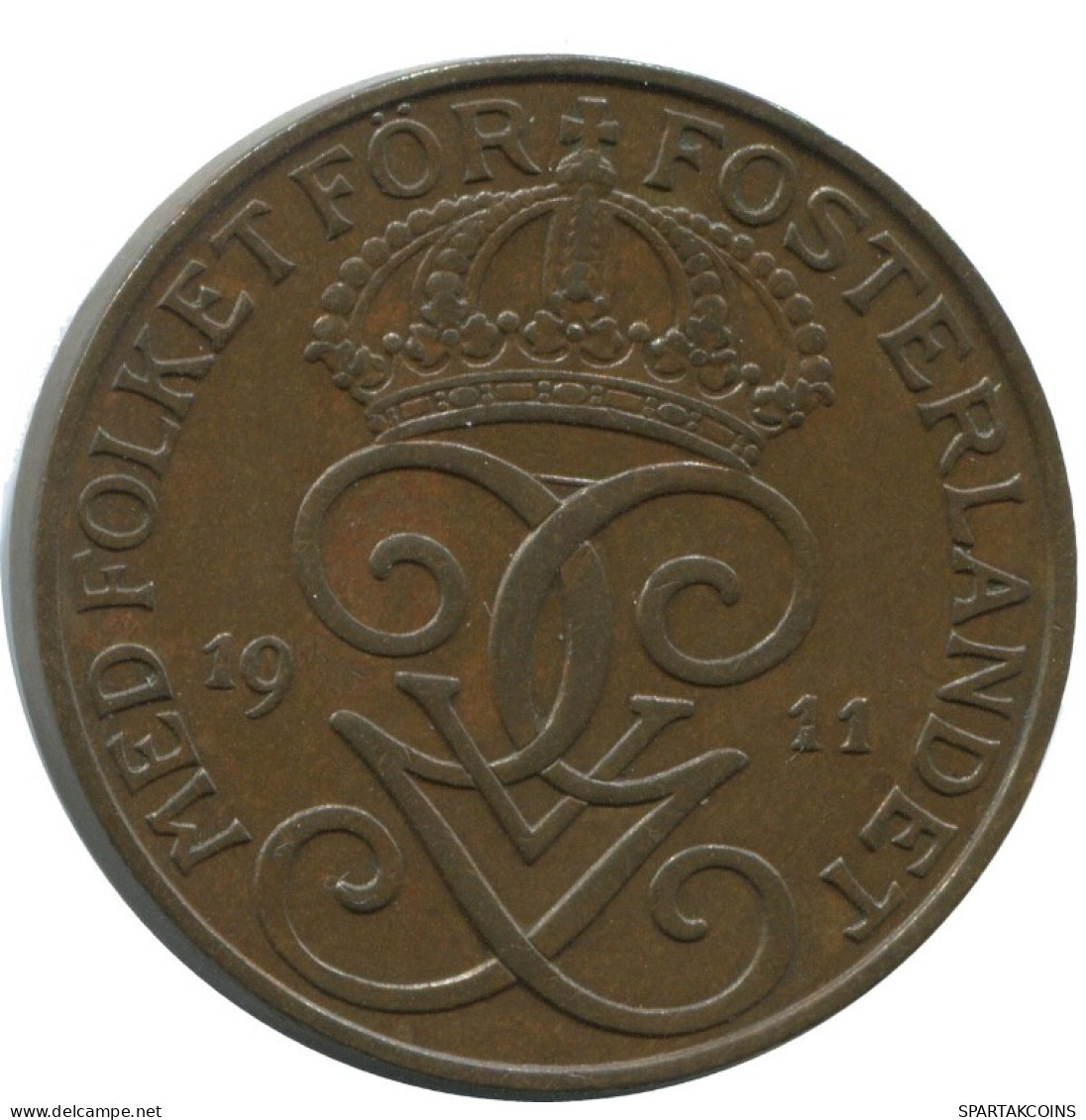 5 ORE 1911 SCHWEDEN SWEDEN Münze #AC456.2.D.A - Schweden