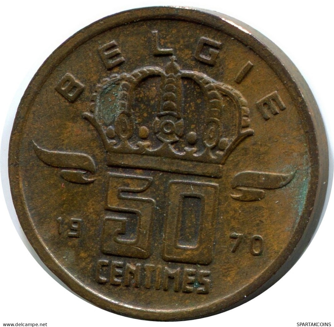 50 CENTIMES 1970 DUTCH Text BELGIEN BELGIUM Münze #AW922.D.A - 50 Cent