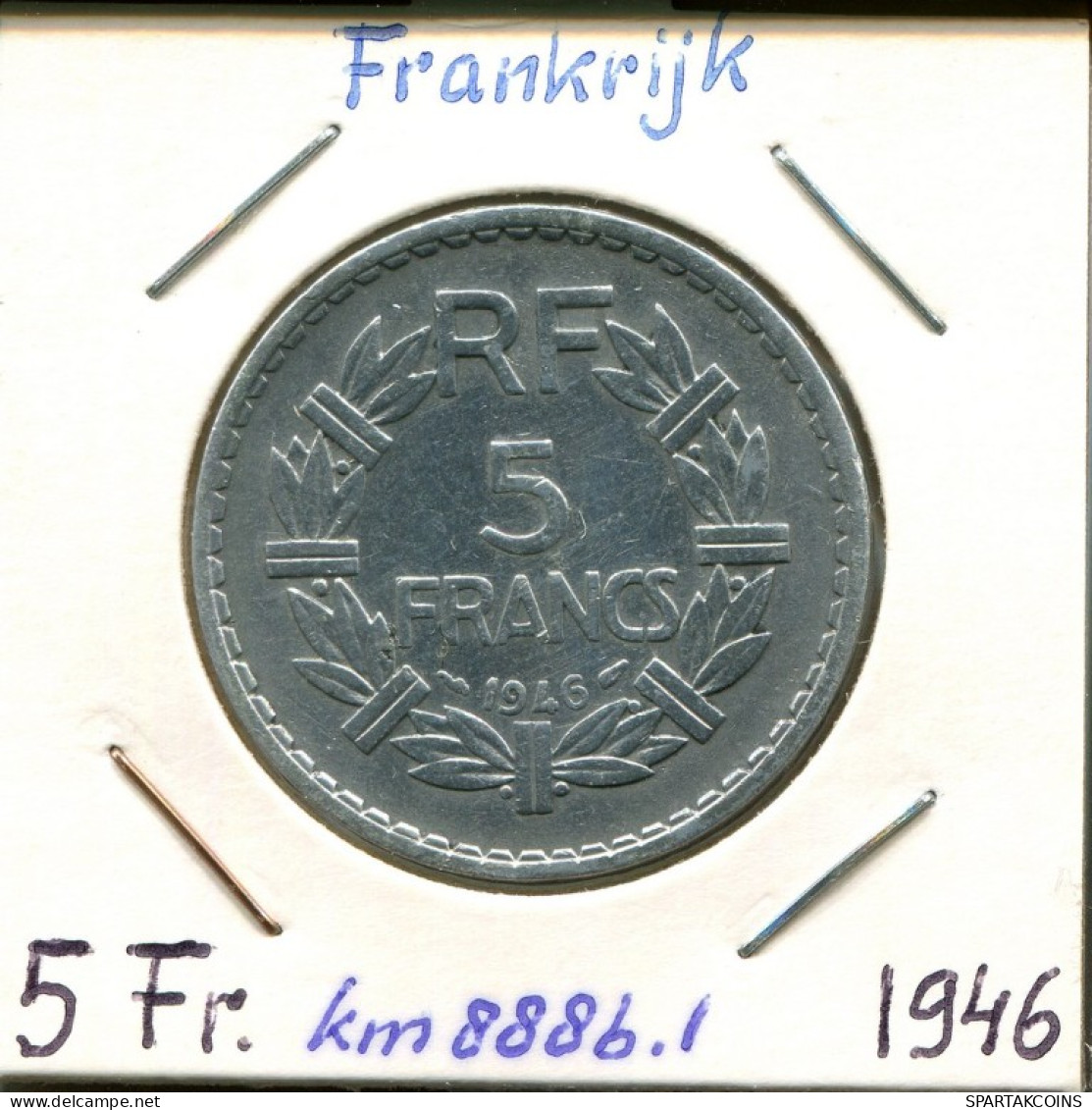 5 FRANCS 1946 FRANCE Pièce Provisional Government #AM366.F.A - 5 Francs