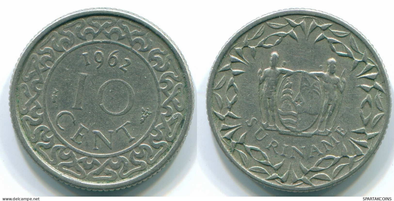 10 CENTS 1962 SURINAME Netherlands Nickel Colonial Coin #S13207.U.A - Surinam 1975 - ...