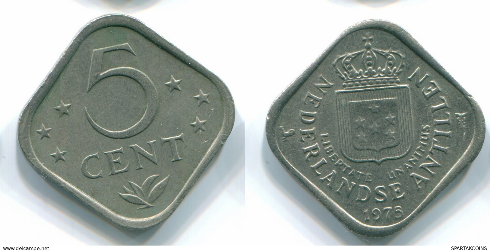 5 CENTS 1975 NIEDERLÄNDISCHE ANTILLEN Nickel Koloniale Münze #S12227.D.A - Antilles Néerlandaises