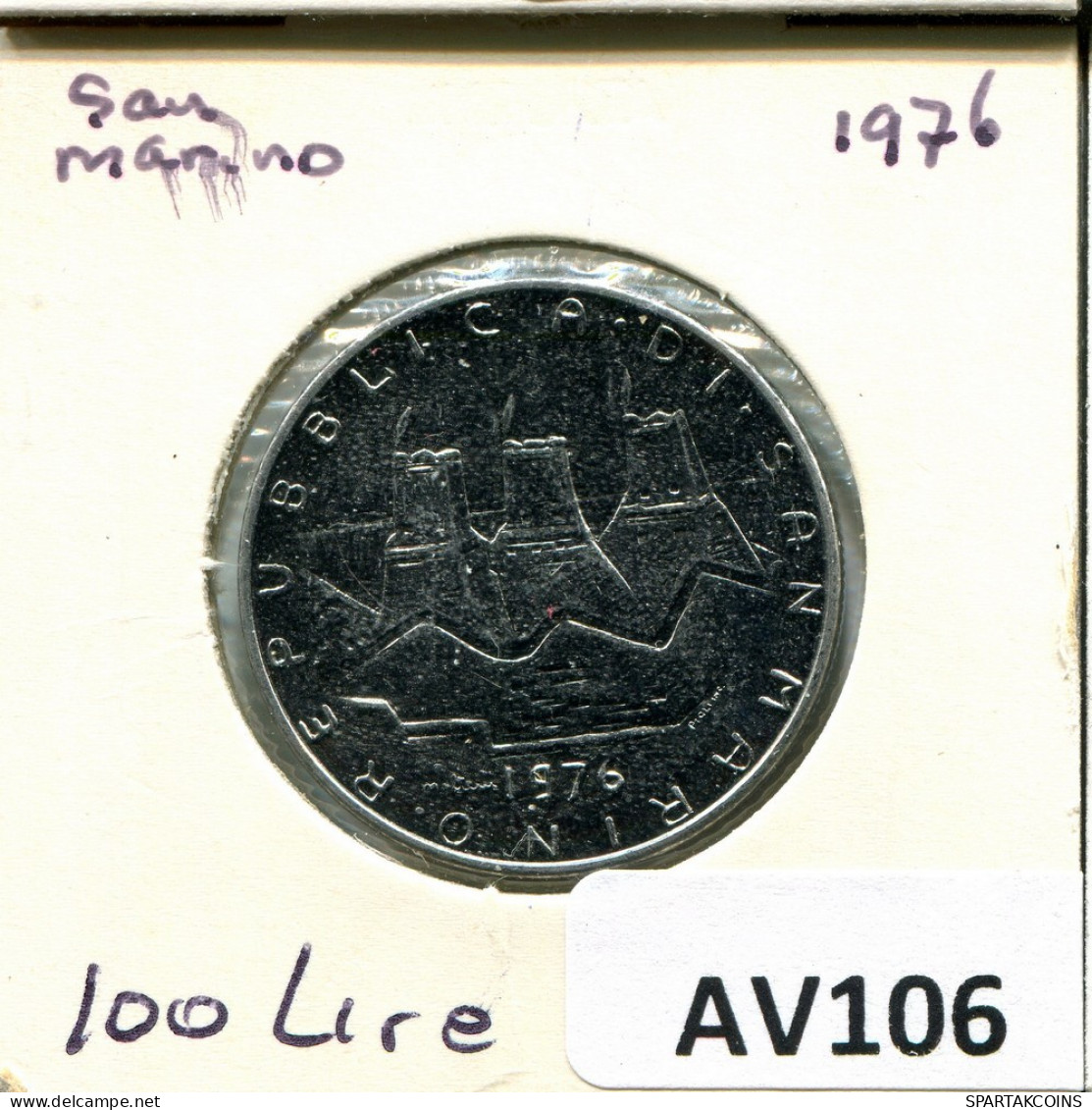 100 LIRE 1976 SAINT-MARIN SAN MARINO Pièce #AV106.F.A - Saint-Marin